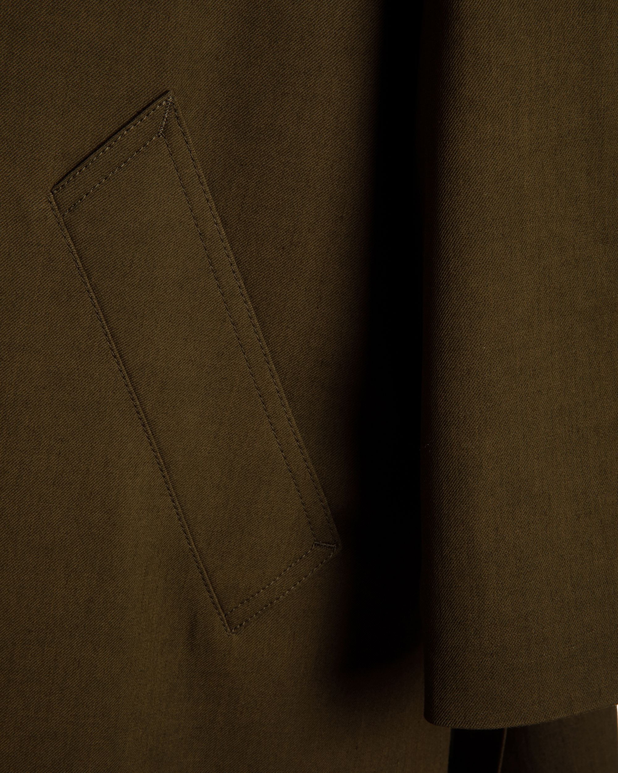 Manteau En Gabardine Fluide Military Green - Femme - Bally - 04