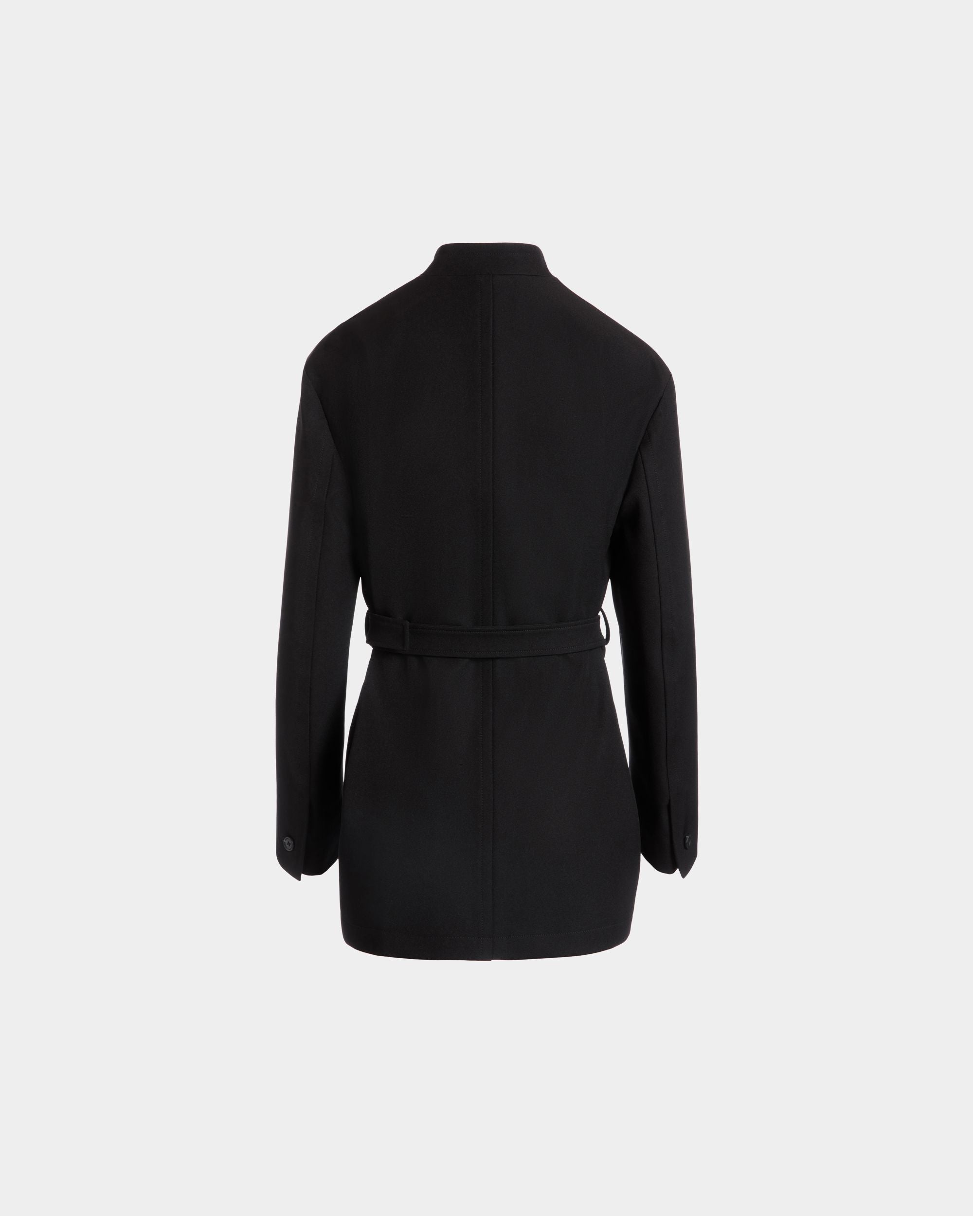 Veste Ceinturée En Gabardine De Nylon Noire - Femme - Bally - 07