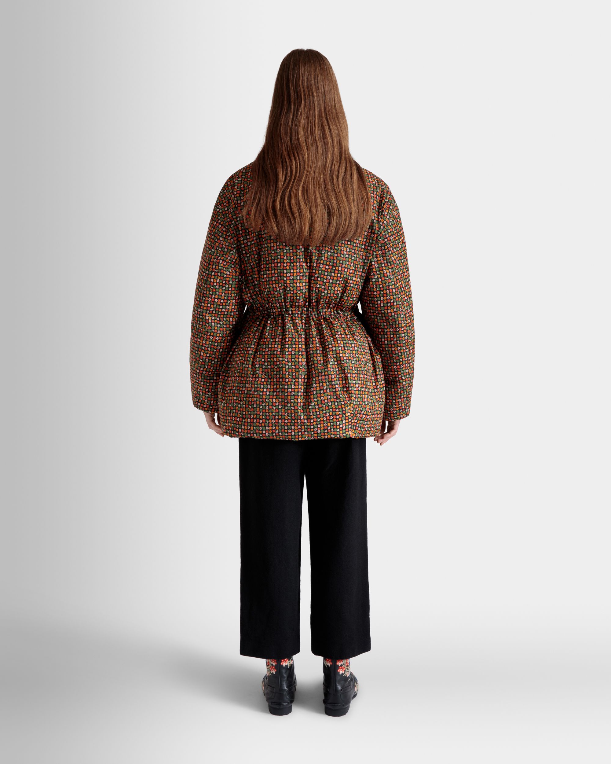 Winter Capsule Steppjacke Mit Alpenblumen Aus Mehrfarbigem, Recyceltem Nylon - Donna - Bally - 06