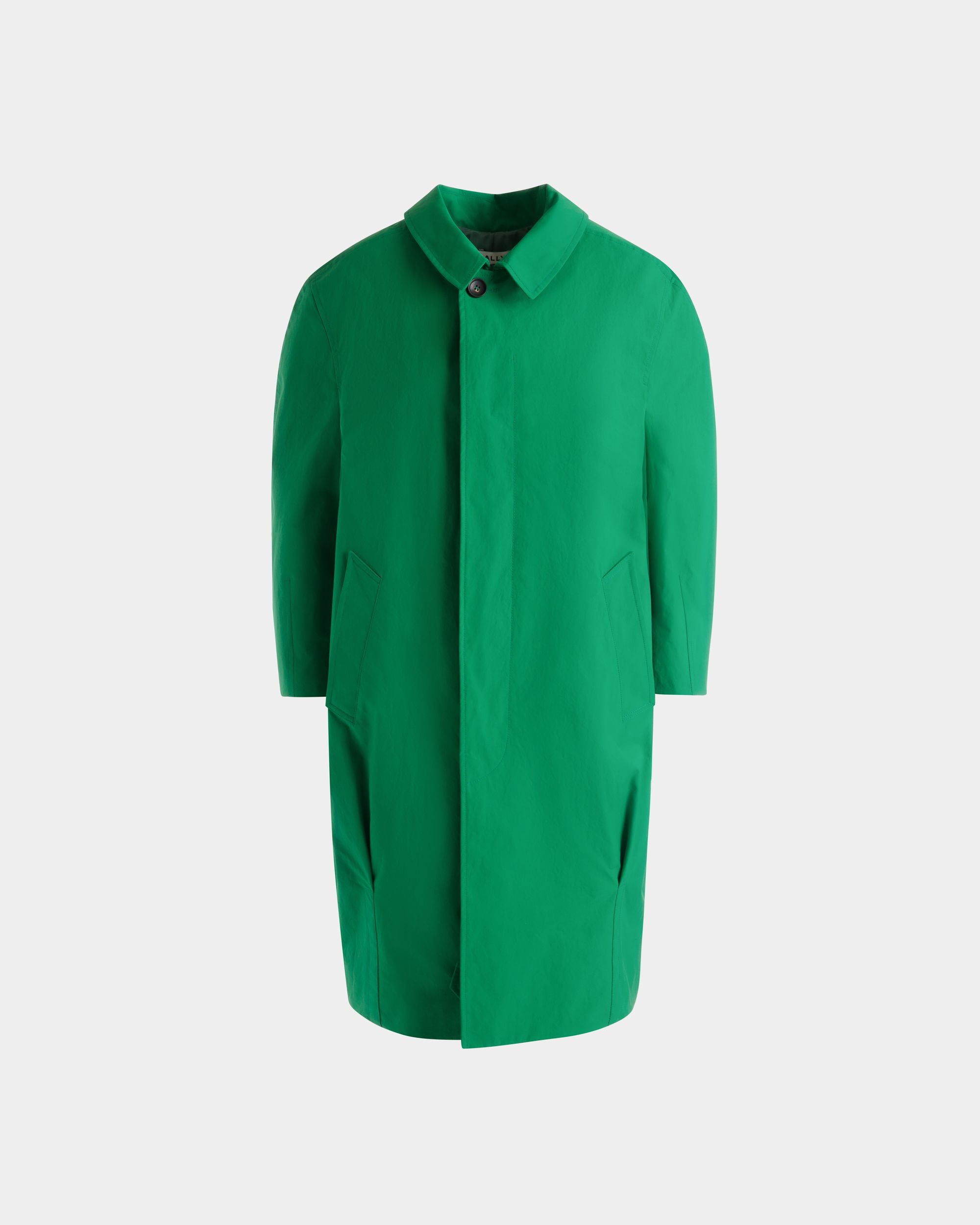 Mantel Aus Polyester In Emerald Green - Women's - Bally - 01