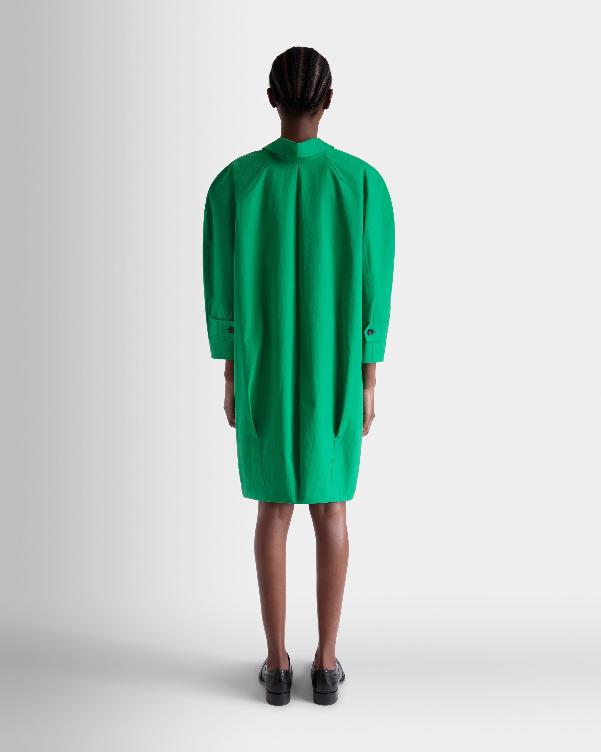Mantel Aus Polyester In Emerald Green - Women's - Bally - 06