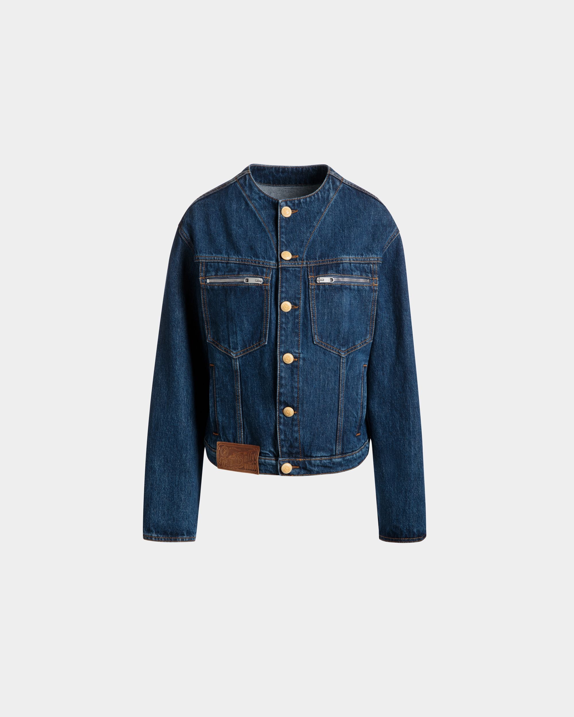 Jeansjacke Aus Baumwolle In Navy Blue - Women's - Bally - 01