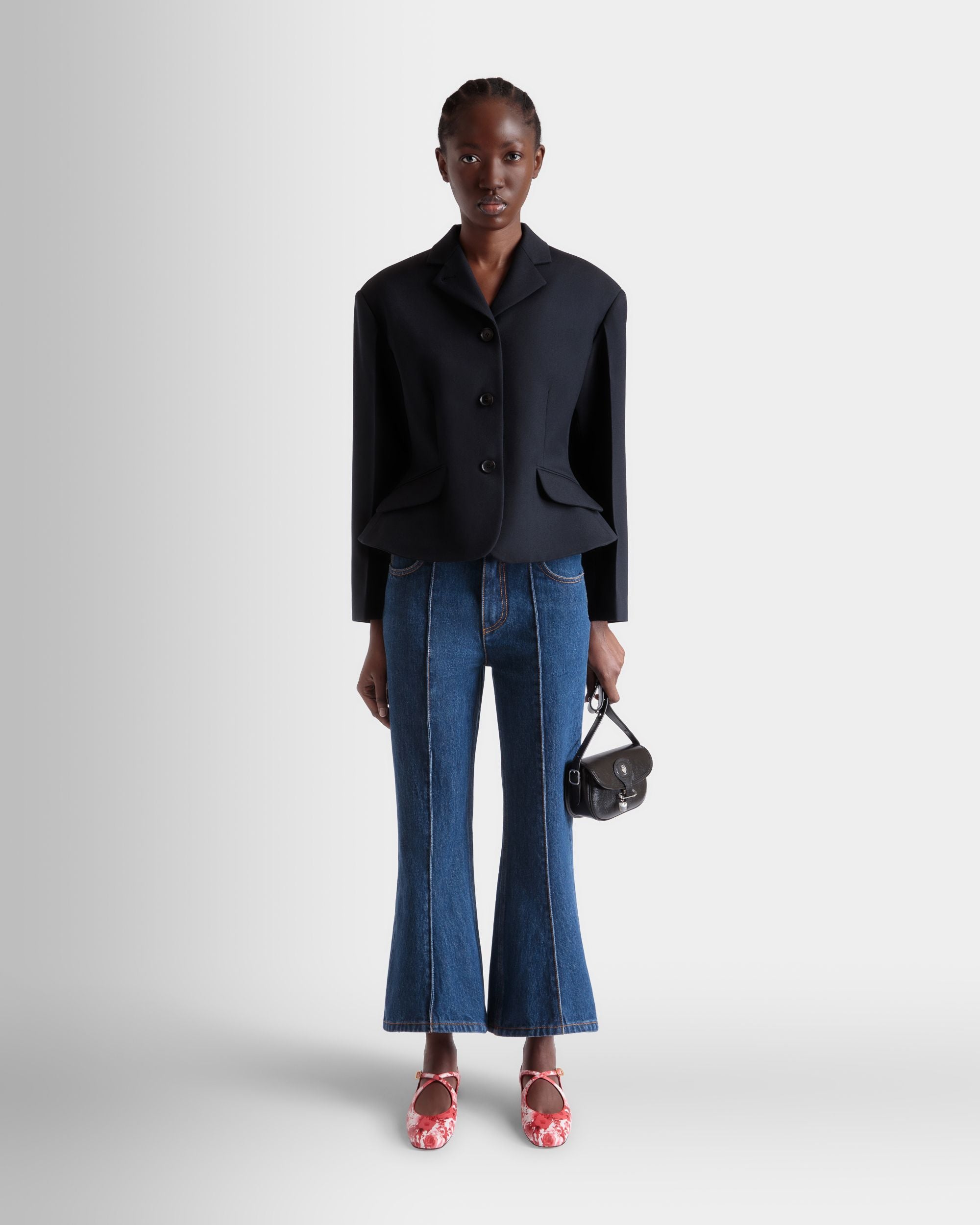 Blazer Aus Wolle In Navy Blue - Damen - Bally - 02