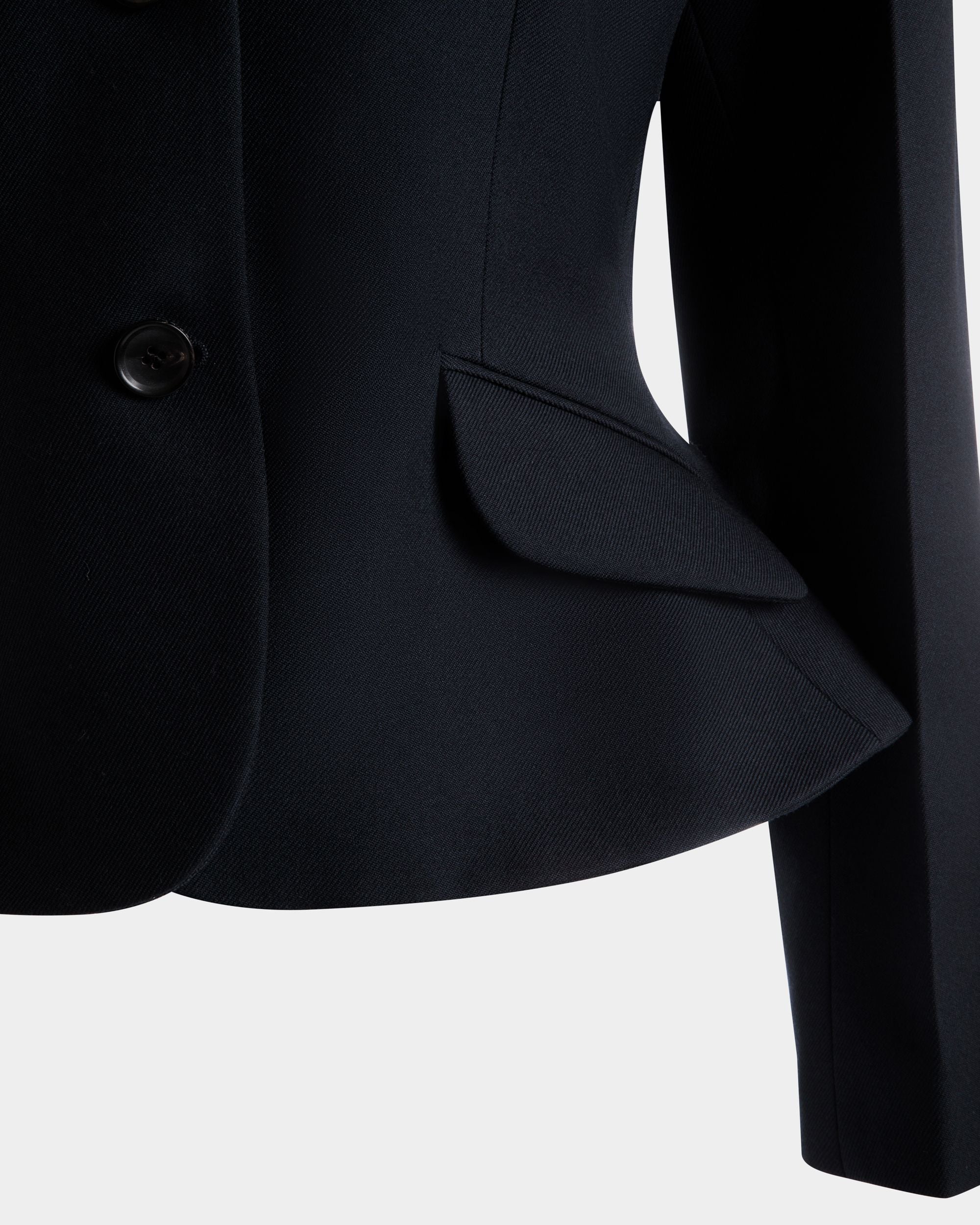 Blazer Aus Wolle In Navy Blue - Damen - Bally - 04