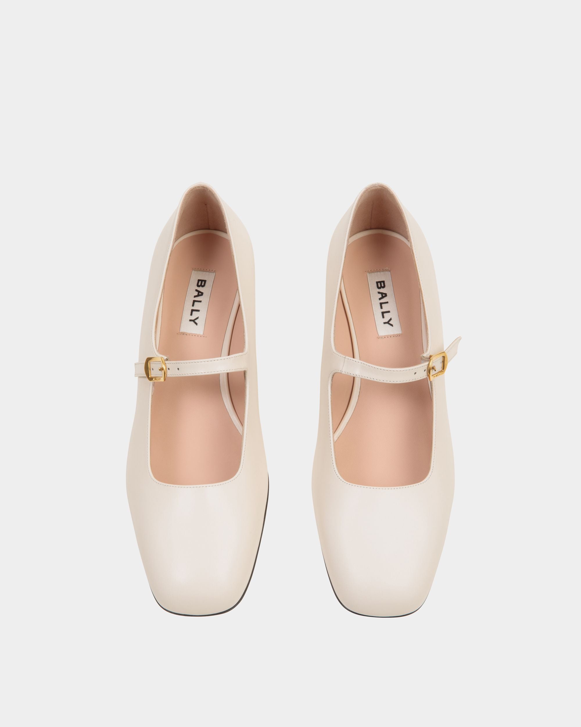 Ballyrina Pumps Aus Weißem Leder - Damen - Bally - 04
