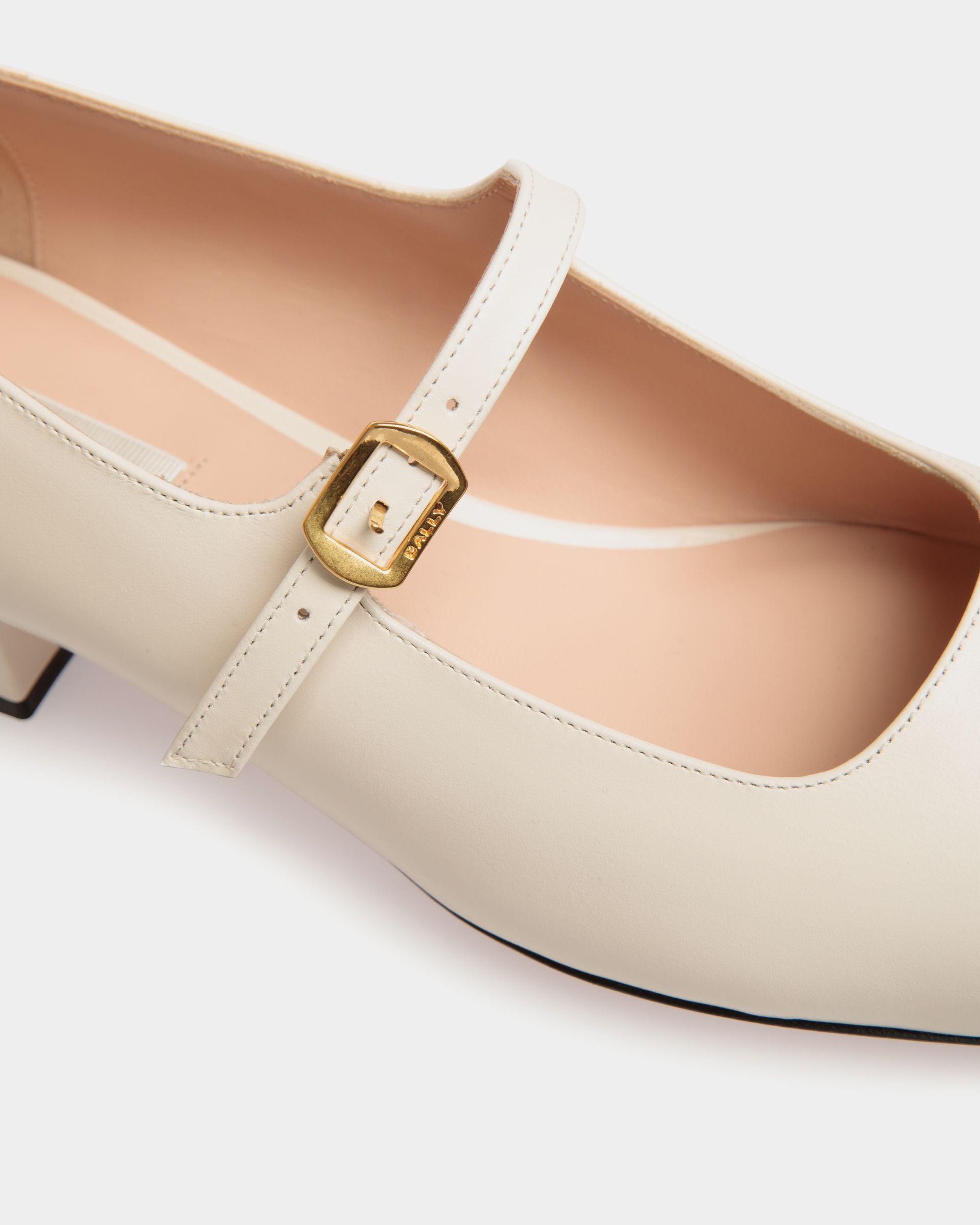 Décolleté Ballyrina In Pelle Bianca - Donna - Bally - 06