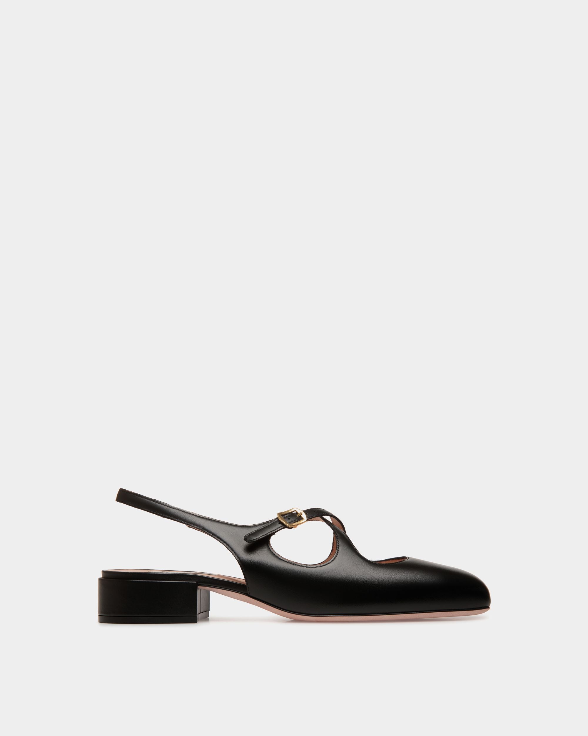 Ballyrina Slingpumps Aus Leder In Schwarz - Damen - Bally - 01