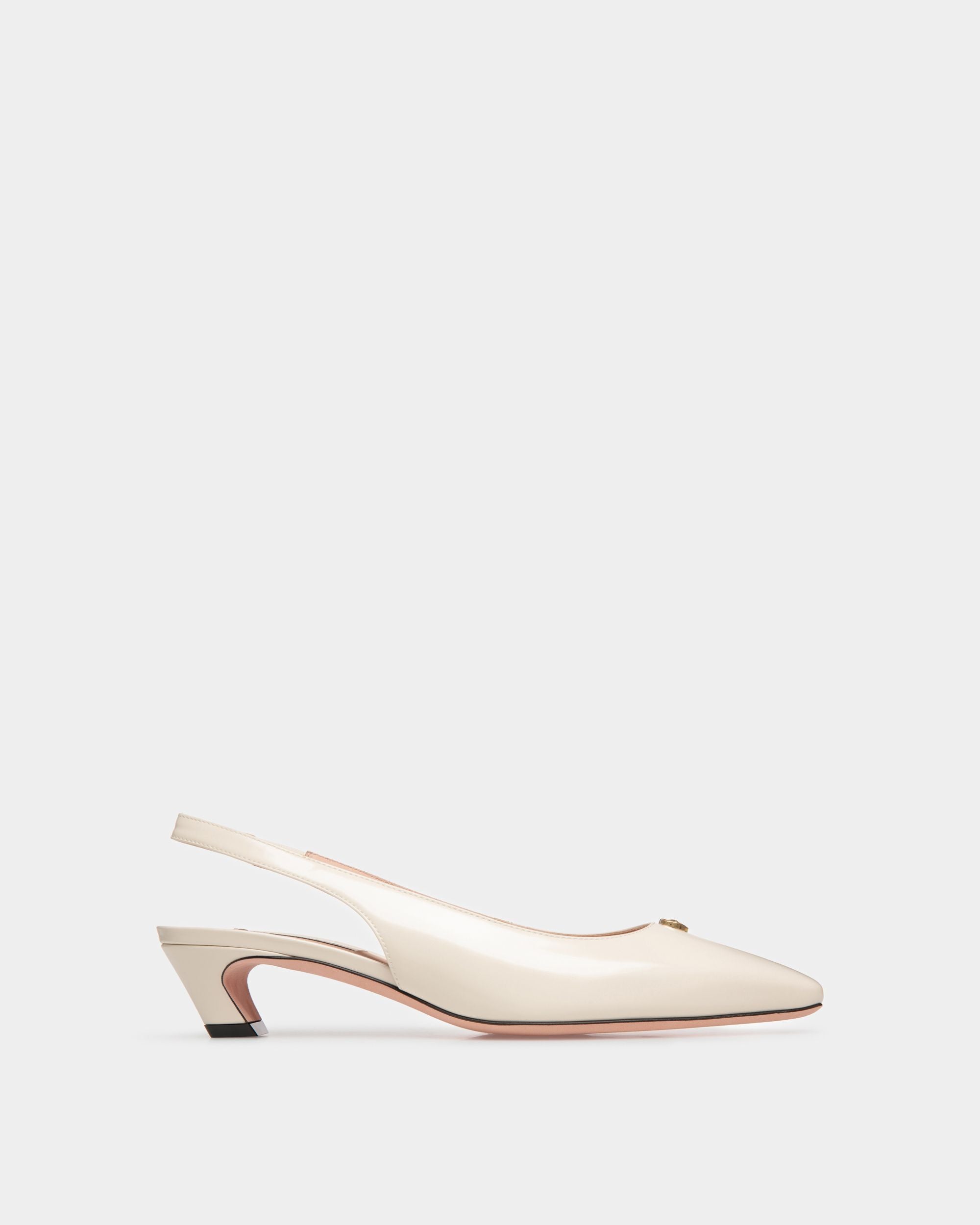 Escarpin Slingback Sylt Pour Femme En Cuir Blanc - Femme - Bally - 01