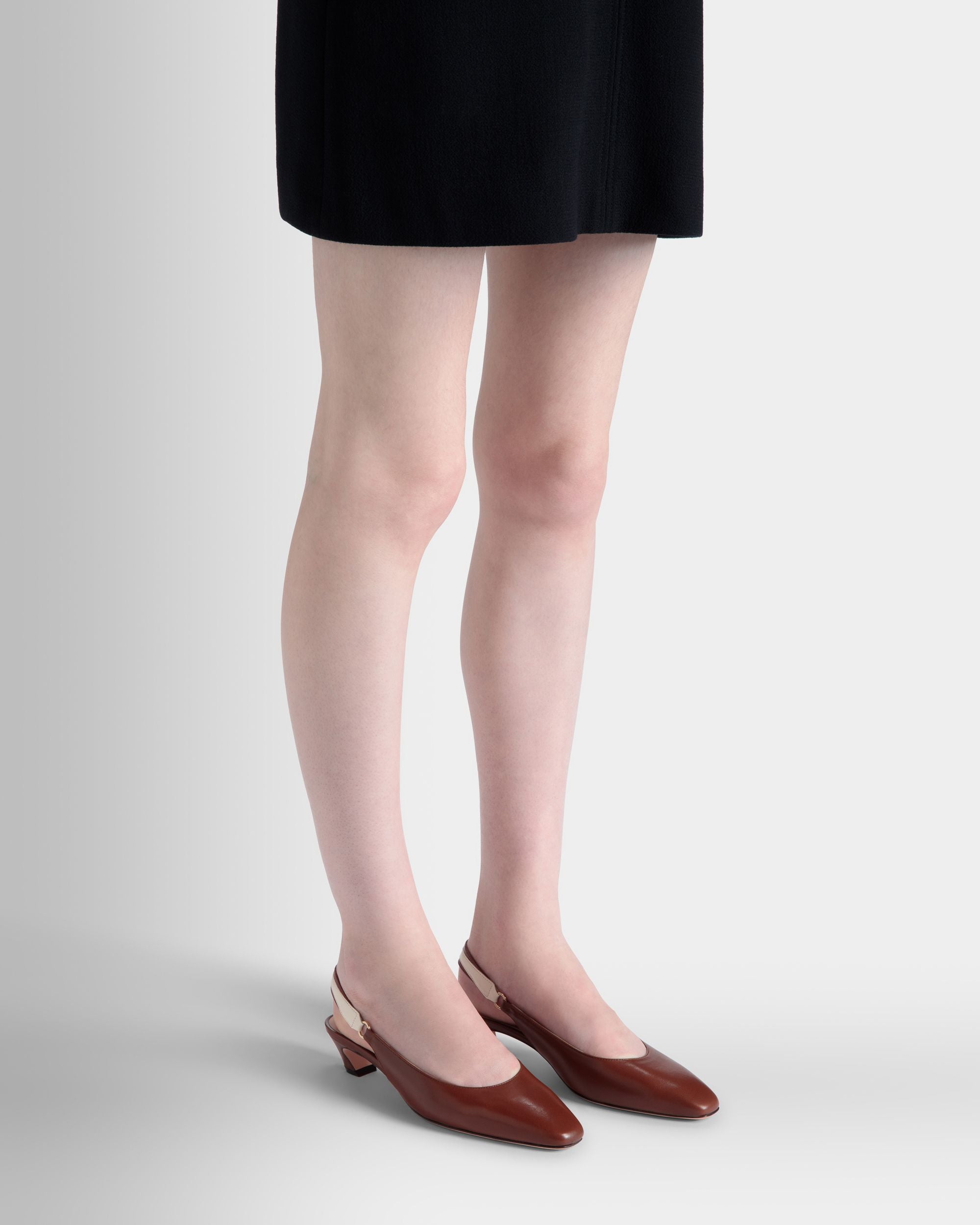 Escarpin Slingback Sylt En Cuir Nappa Marron - Femme - Bally - 02