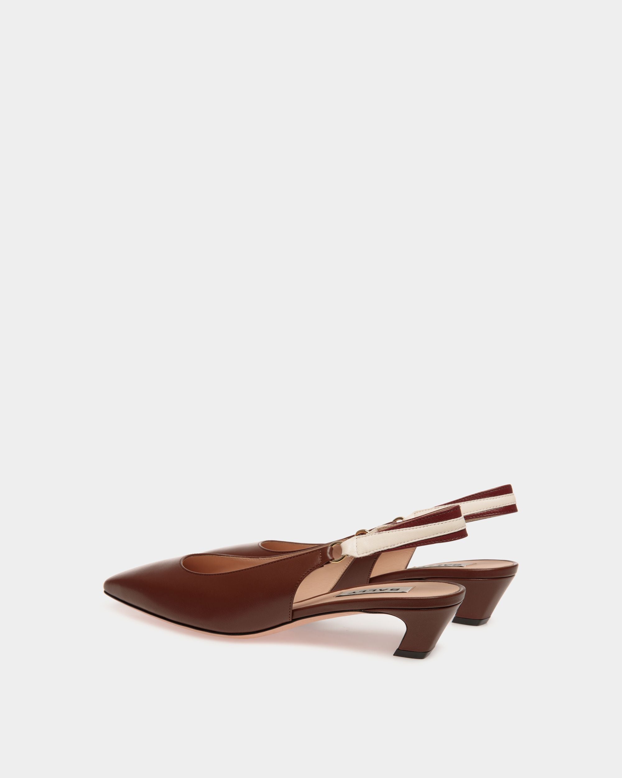 Escarpin Slingback Sylt En Cuir Nappa Marron - Femme - Bally - 04