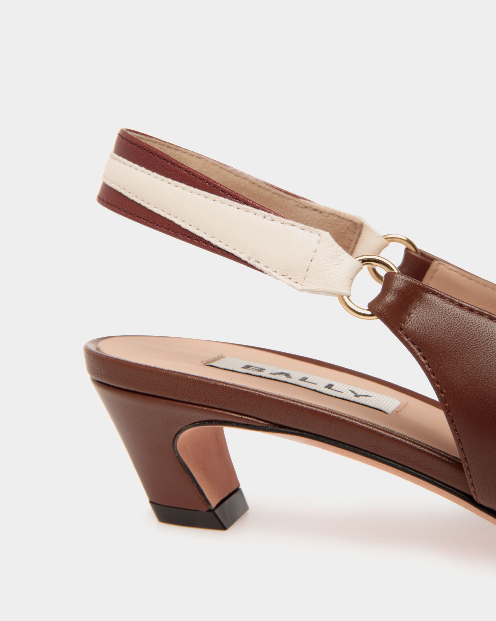 Escarpin Slingback Sylt En Cuir Nappa Marron - Femme - Bally - 05