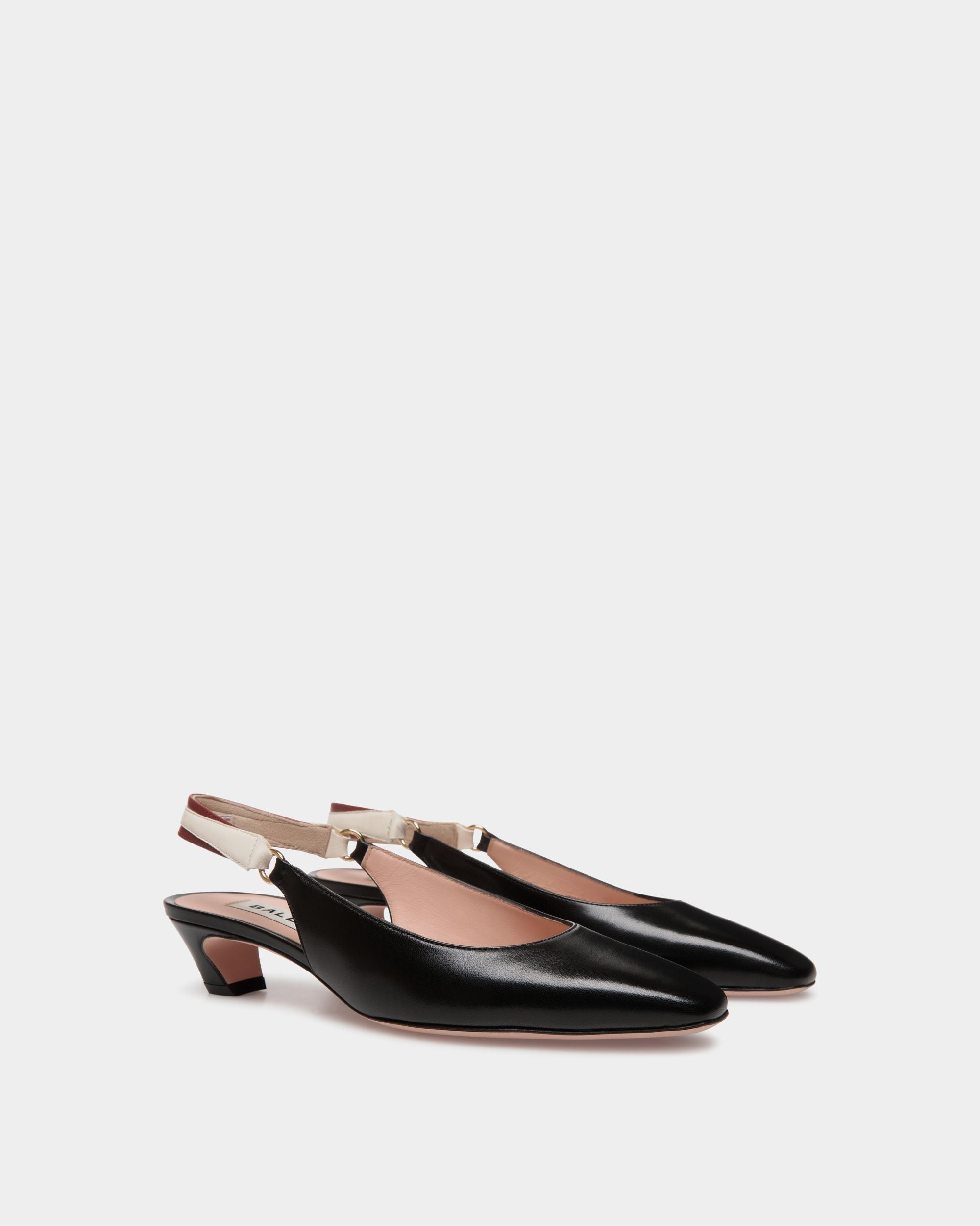 Sylt Slingback Pump In Black Nappa Leather - Women's - Bally - 02
