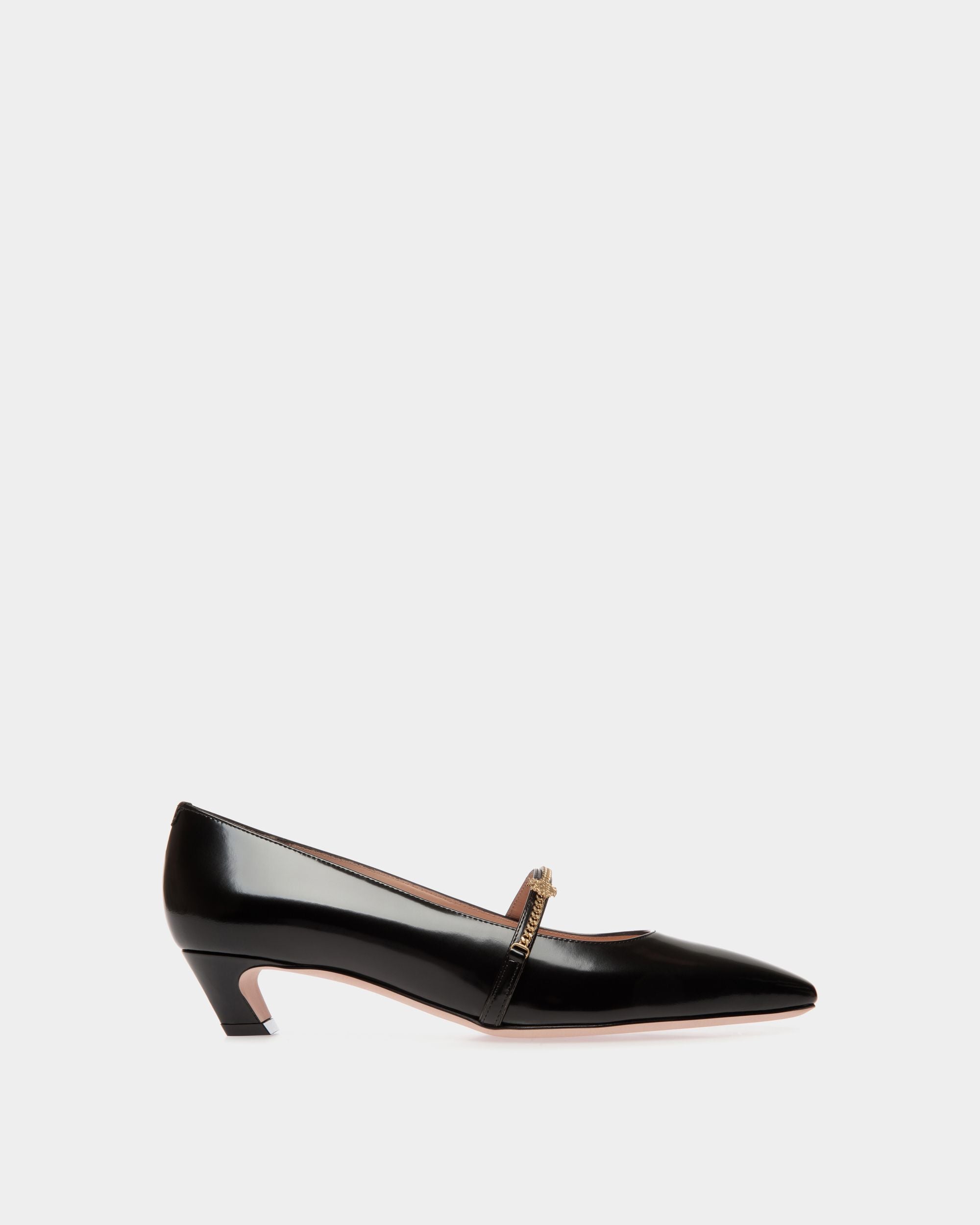 Sylt Mary Jane Pumps Aus Schwarzem Gebürstetem Leder - Damen - Bally - 01