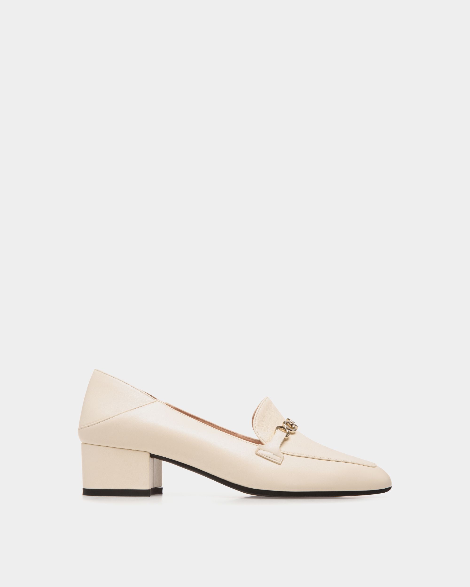 Escarpin En Cuir Blanc - Femme - Bally - 01
