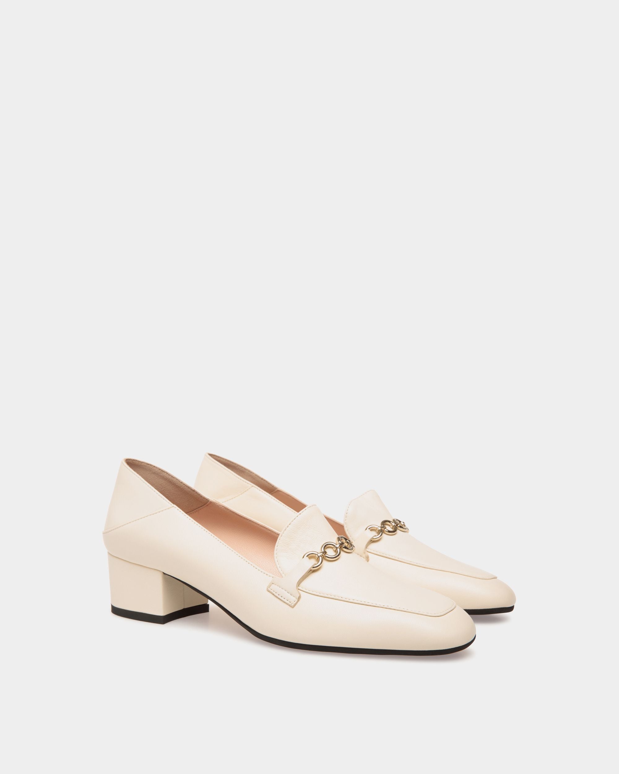 Escarpin En Cuir Blanc - Femme - Bally - 02