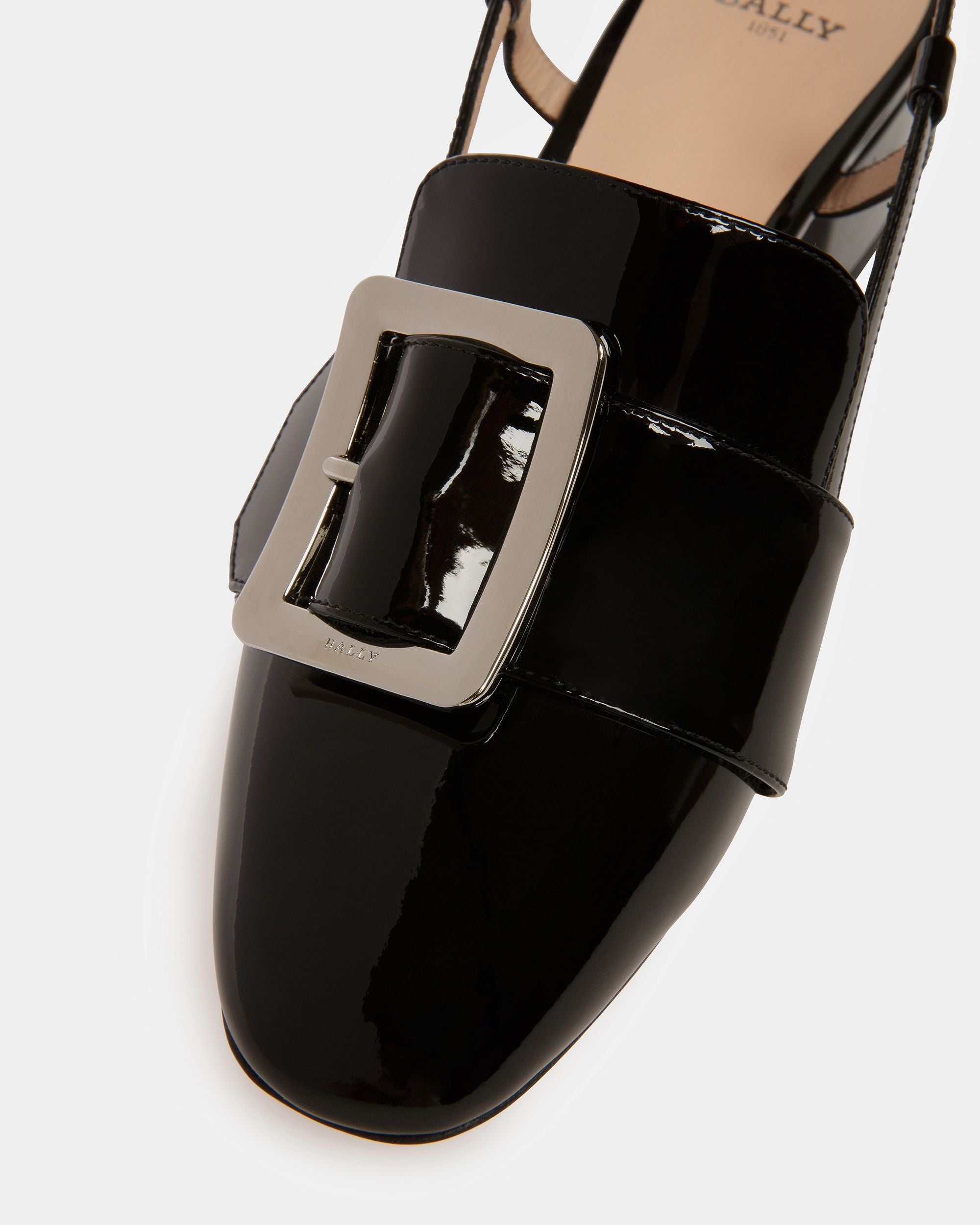 Jasmine Décolleté Slingback In Pelle Nera - Donna - Bally - 05