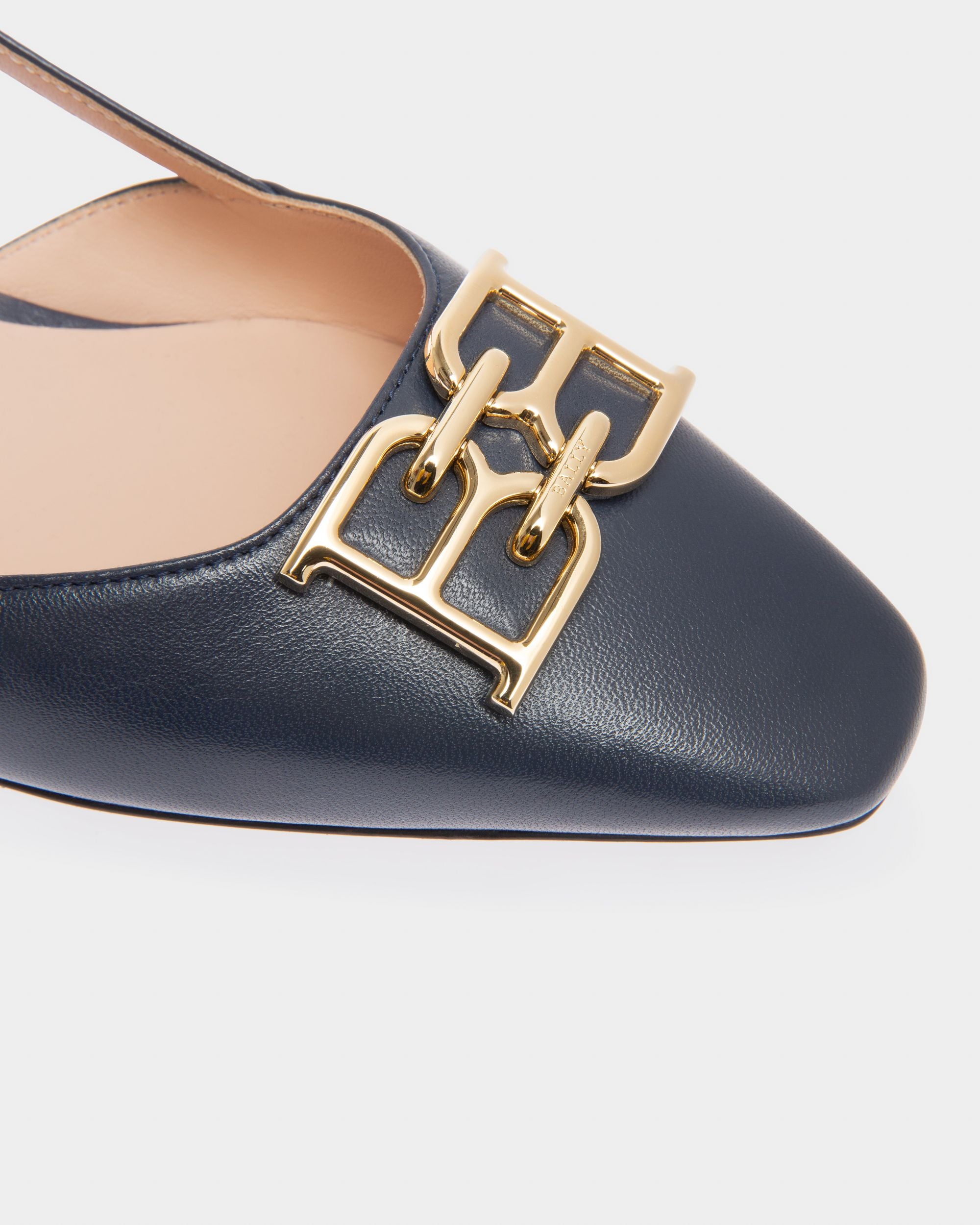Eva Escarpins En Cuir Bleu Marine - Femme - Bally - 05