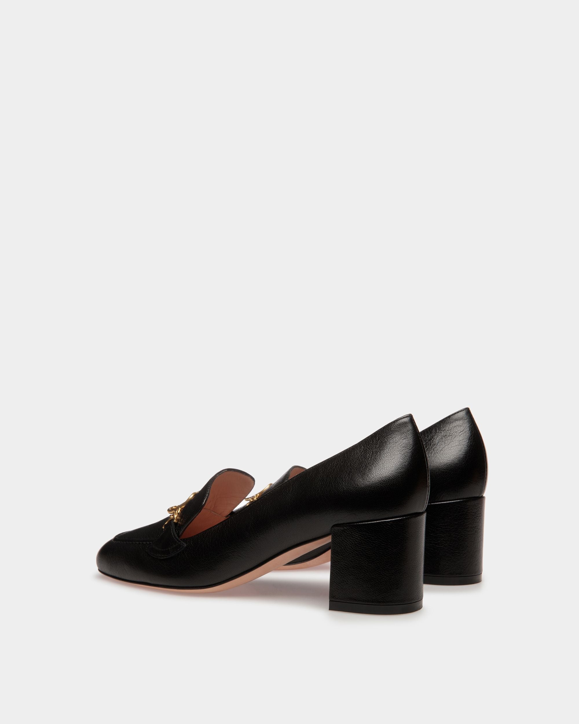 Escarpins Emblem En Cuir Noir - Femme - Bally - 03