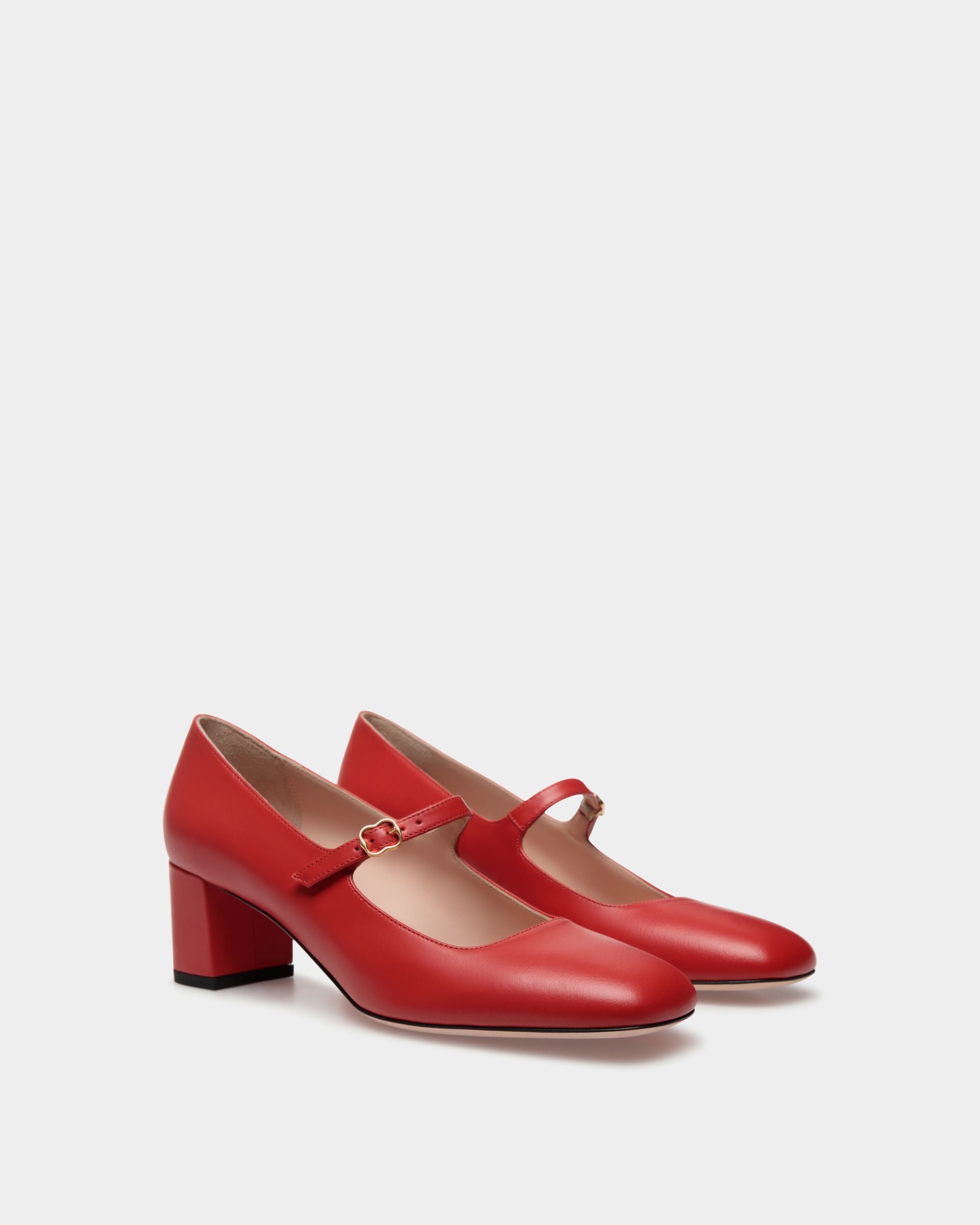 Ballyrina Mary-Jane Pumps Aus Leder In Candy Red - Damen - Bally - 03