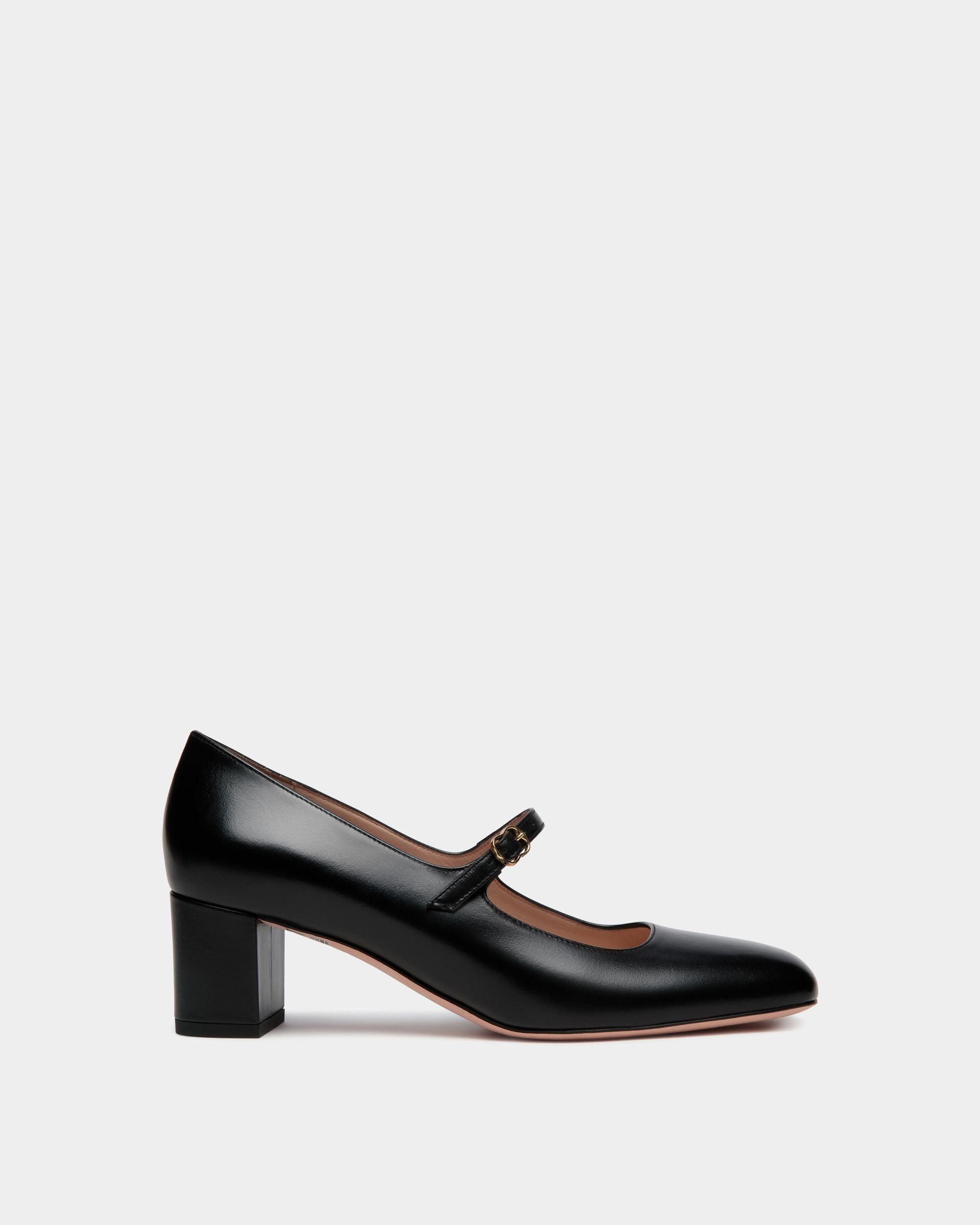 Décolleté Mary Jane Ballyrina In Pelle Nera - Donna - Bally - 01