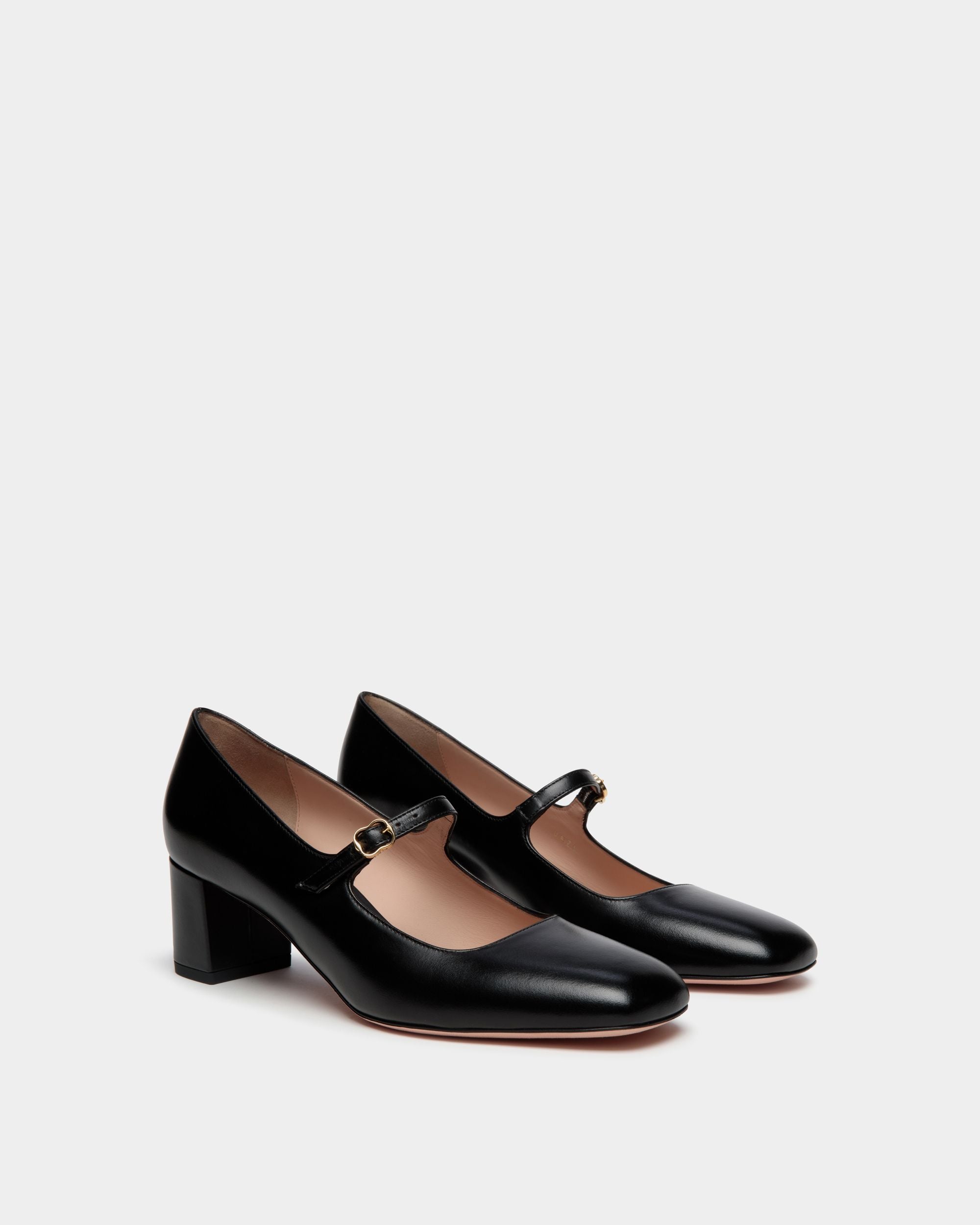 Décolleté Mary Jane Ballyrina In Pelle Nera - Donna - Bally - 02