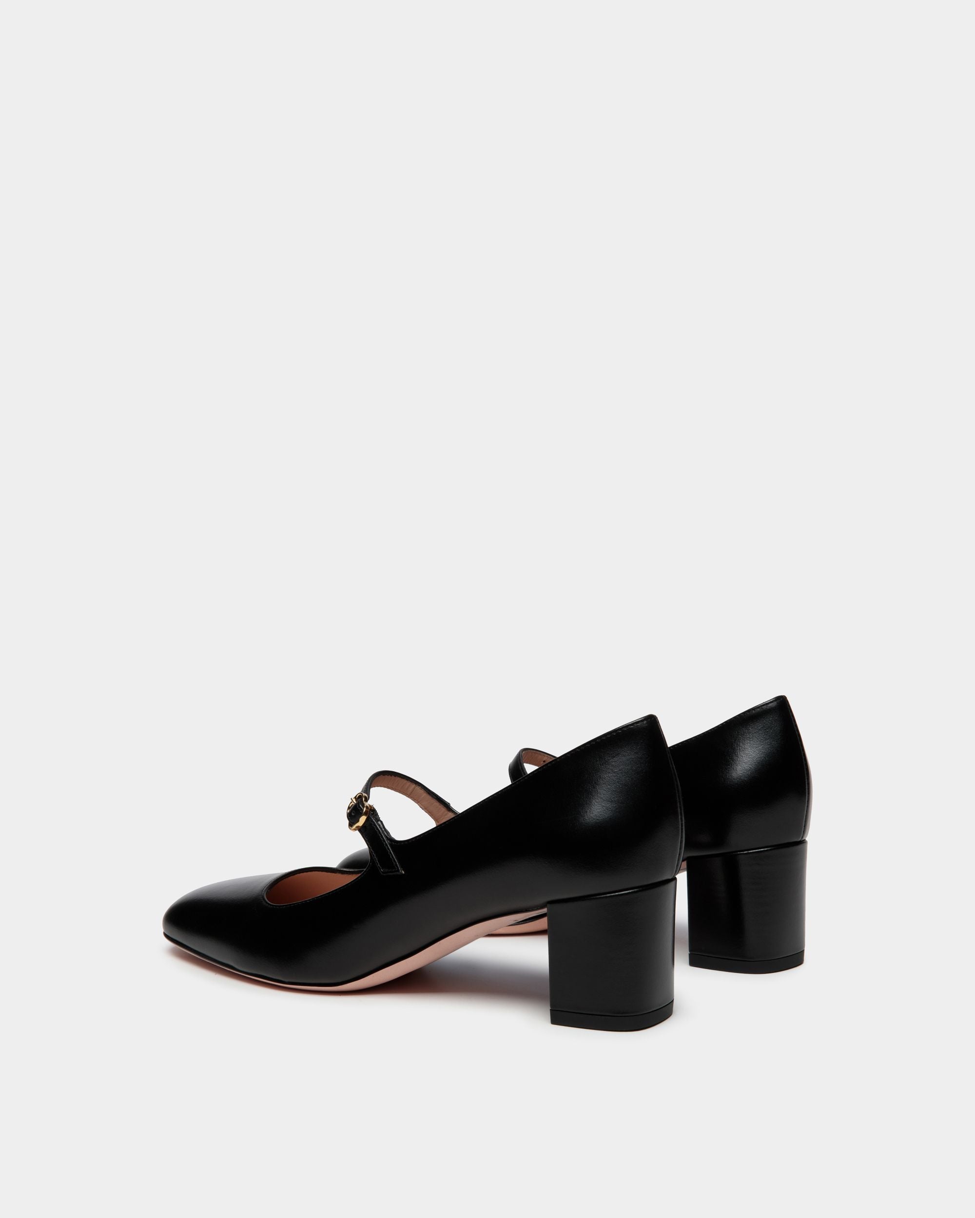 Décolleté Mary Jane Ballyrina In Pelle Nera - Donna - Bally - 03