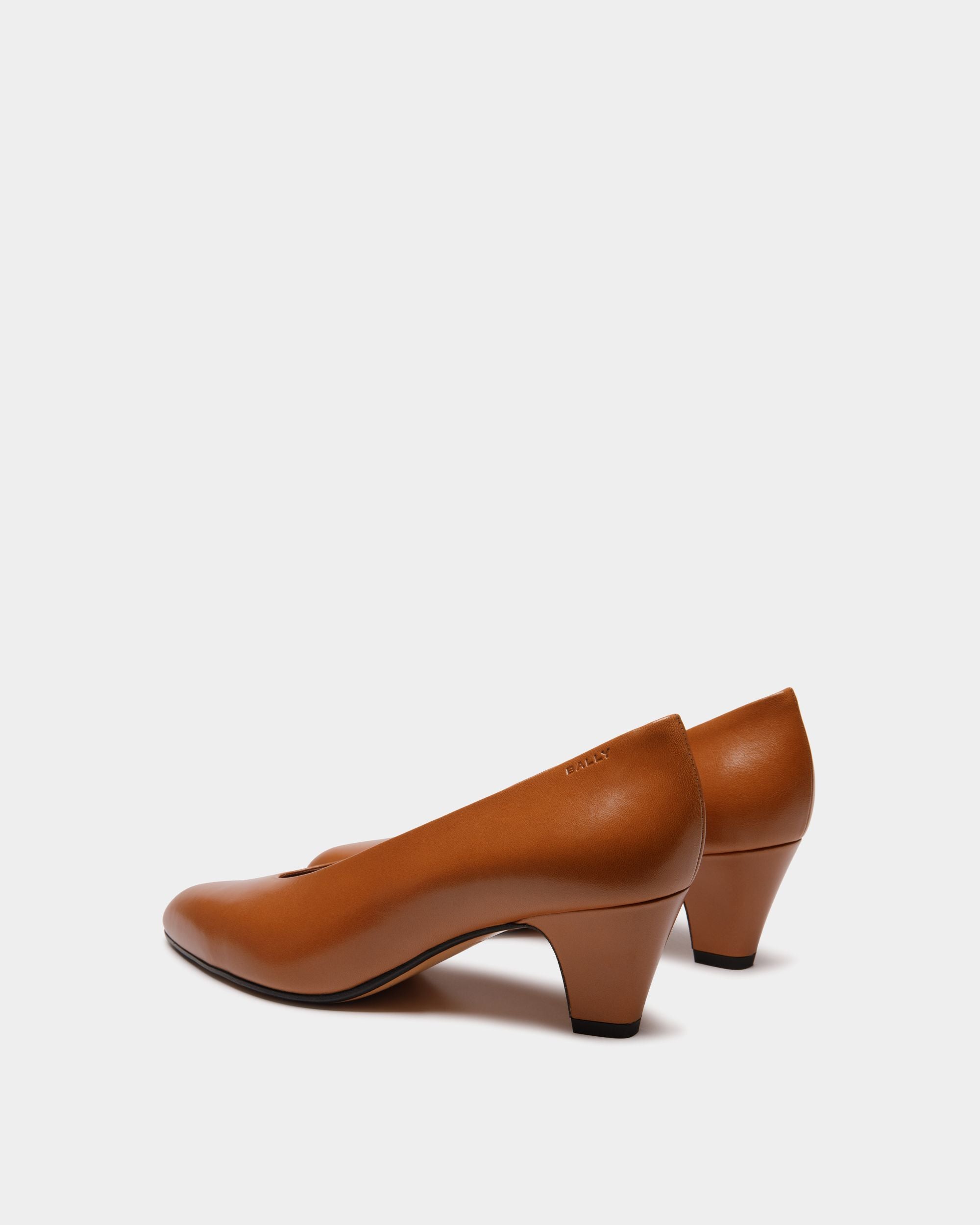 Alva Pump in Brown Leather - Women's - Bally - 04
