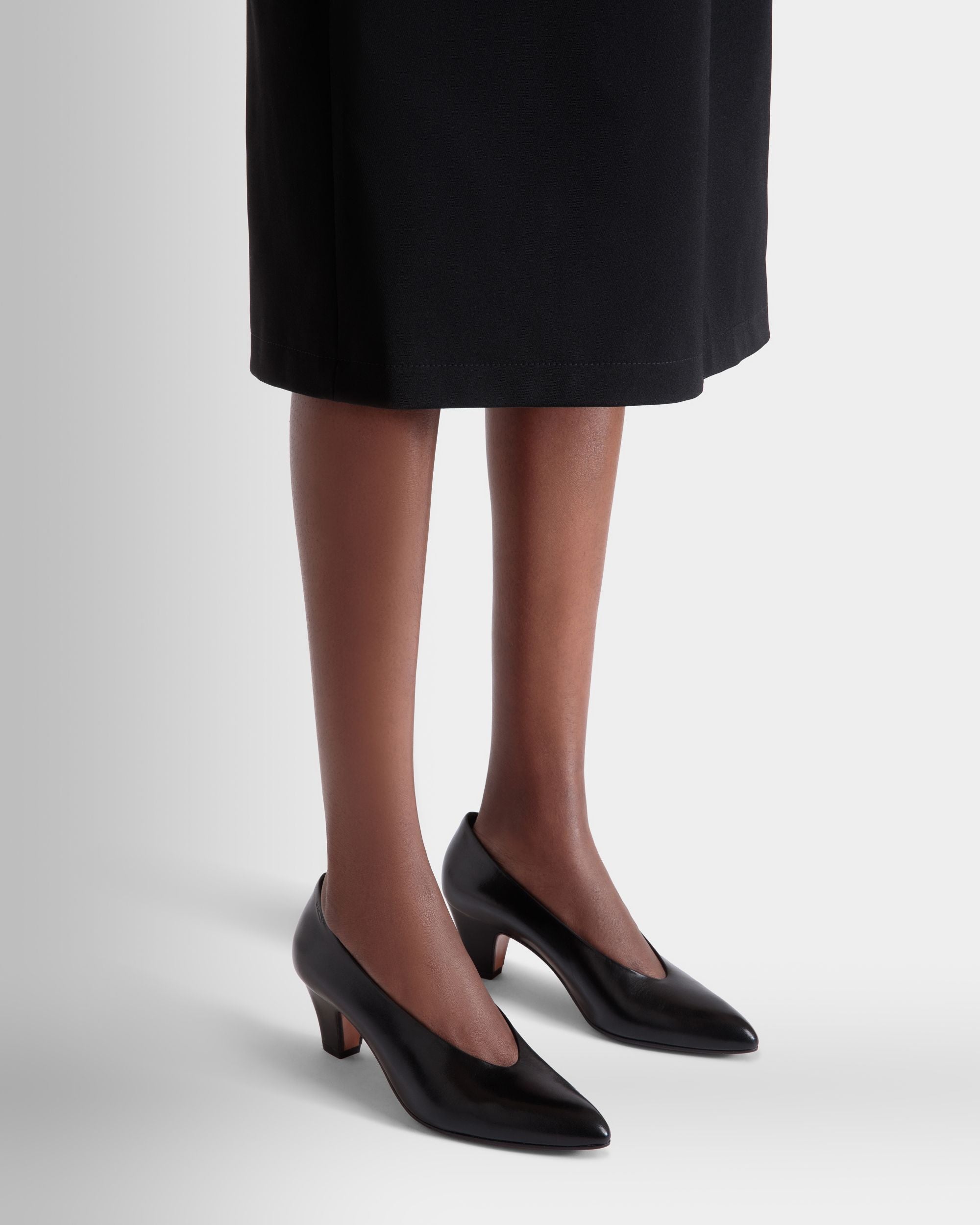 Escarpin Alva En Cuir Noir - Femme - Bally - 02