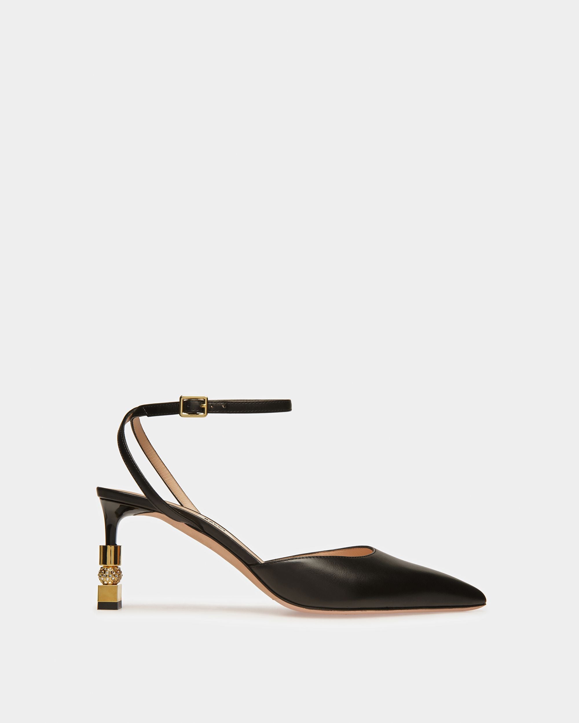Décolleté Con Cinturino Alla Caviglia Block In Pelle - Donna - Bally - 01