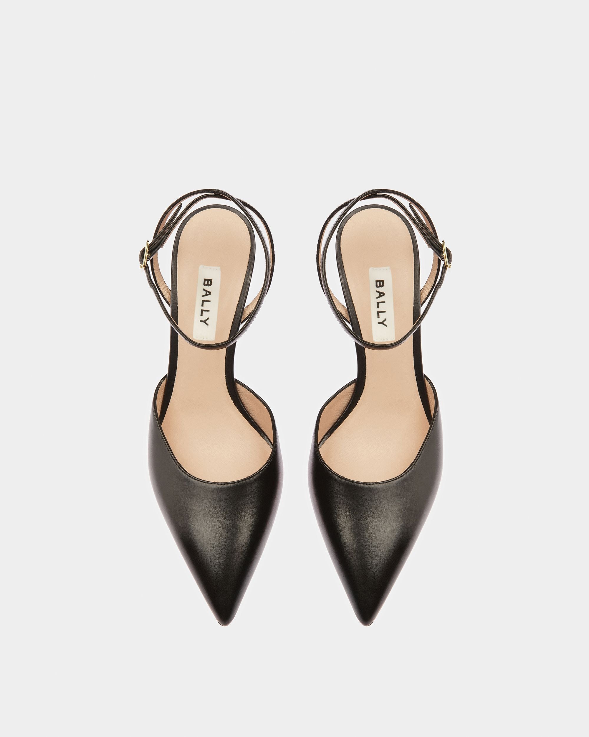 Décolleté Con Cinturino Alla Caviglia Block In Pelle - Donna - Bally - 02