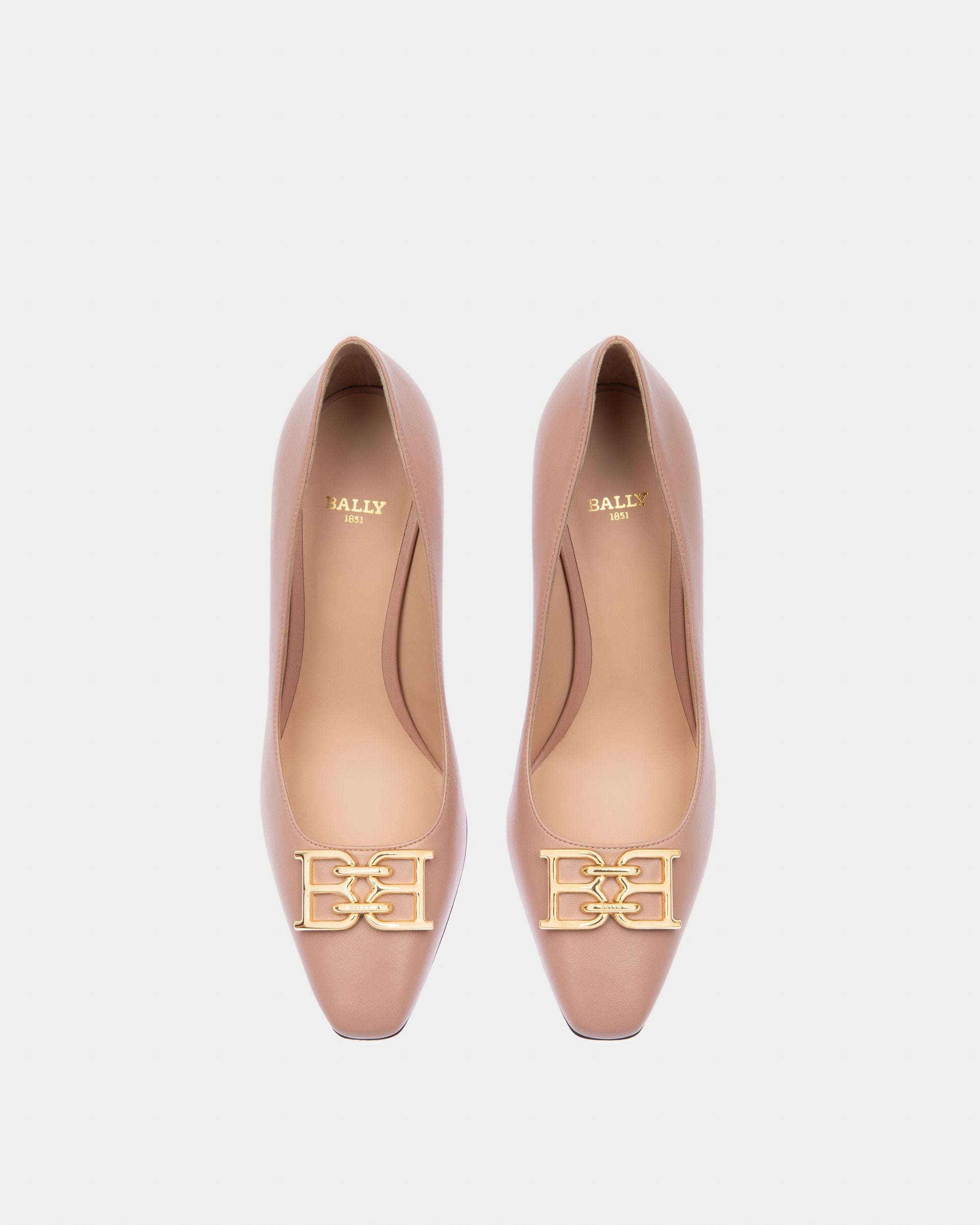 Evanca Pumps Aus Blassrosa Leder - Damen - Bally - 02
