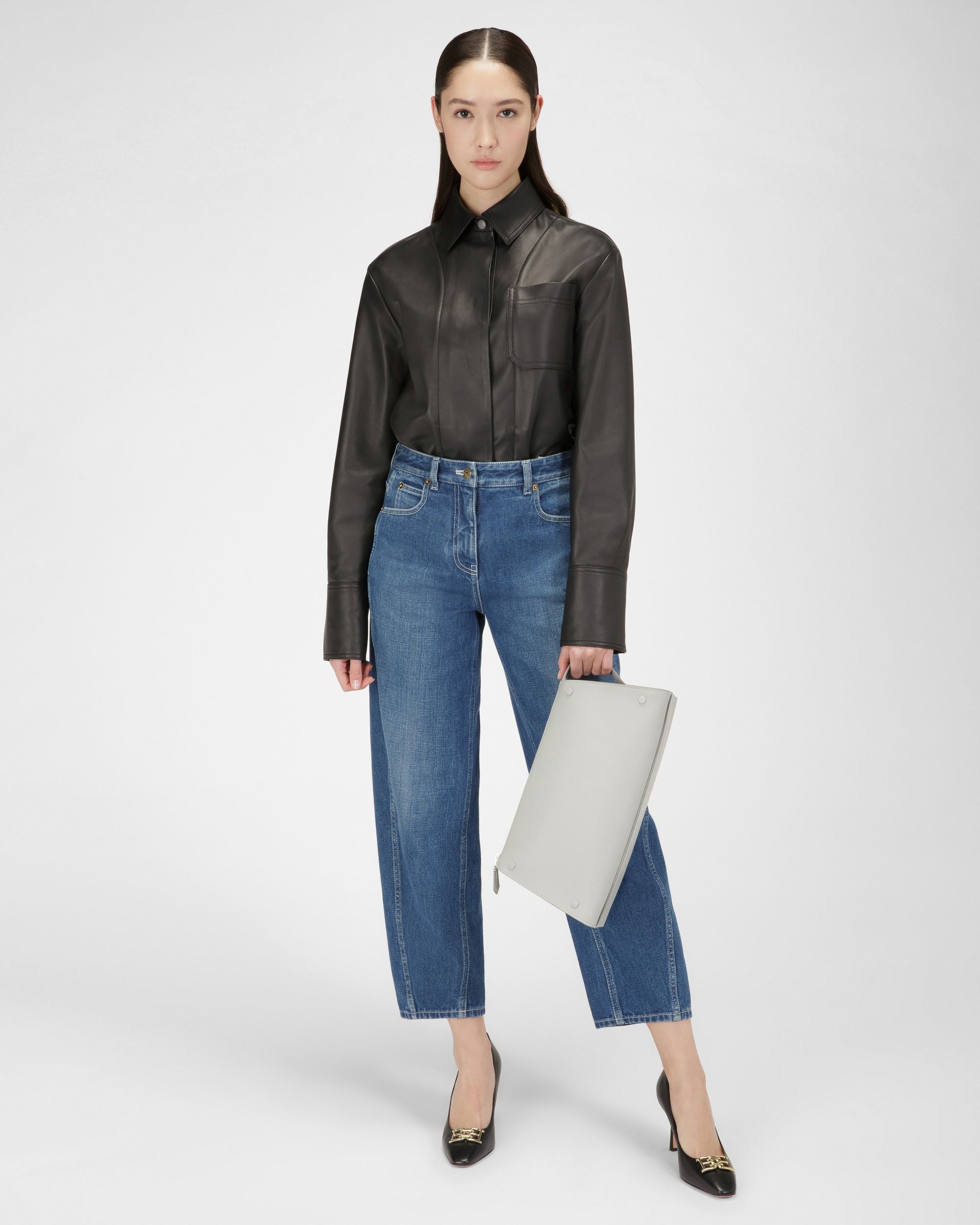 Evanca Décolleté In Pelle Nera - Donna - Bally - 03