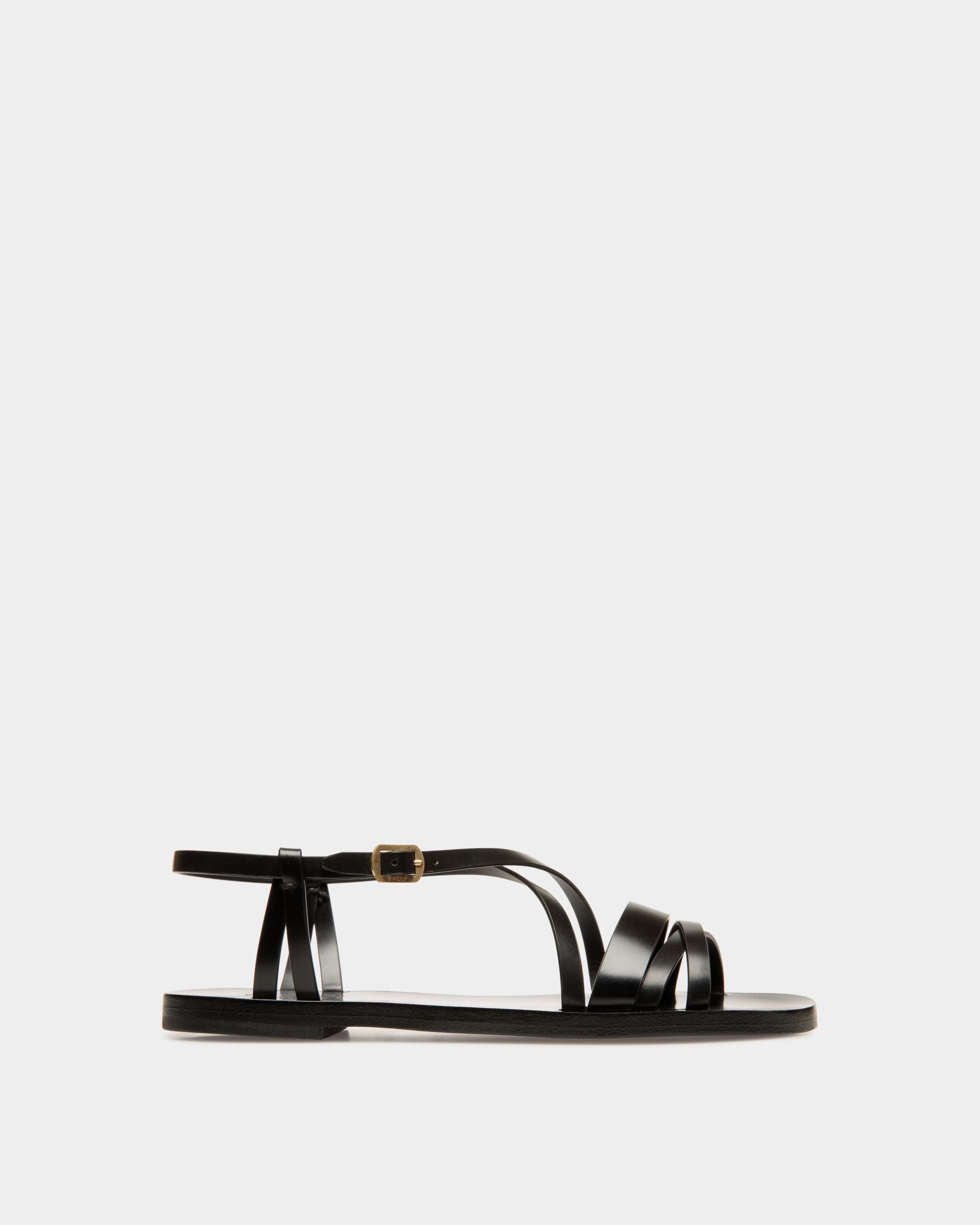 Flache Sandale Salis Aus Leder In Schwarz - Damen - Bally - 01