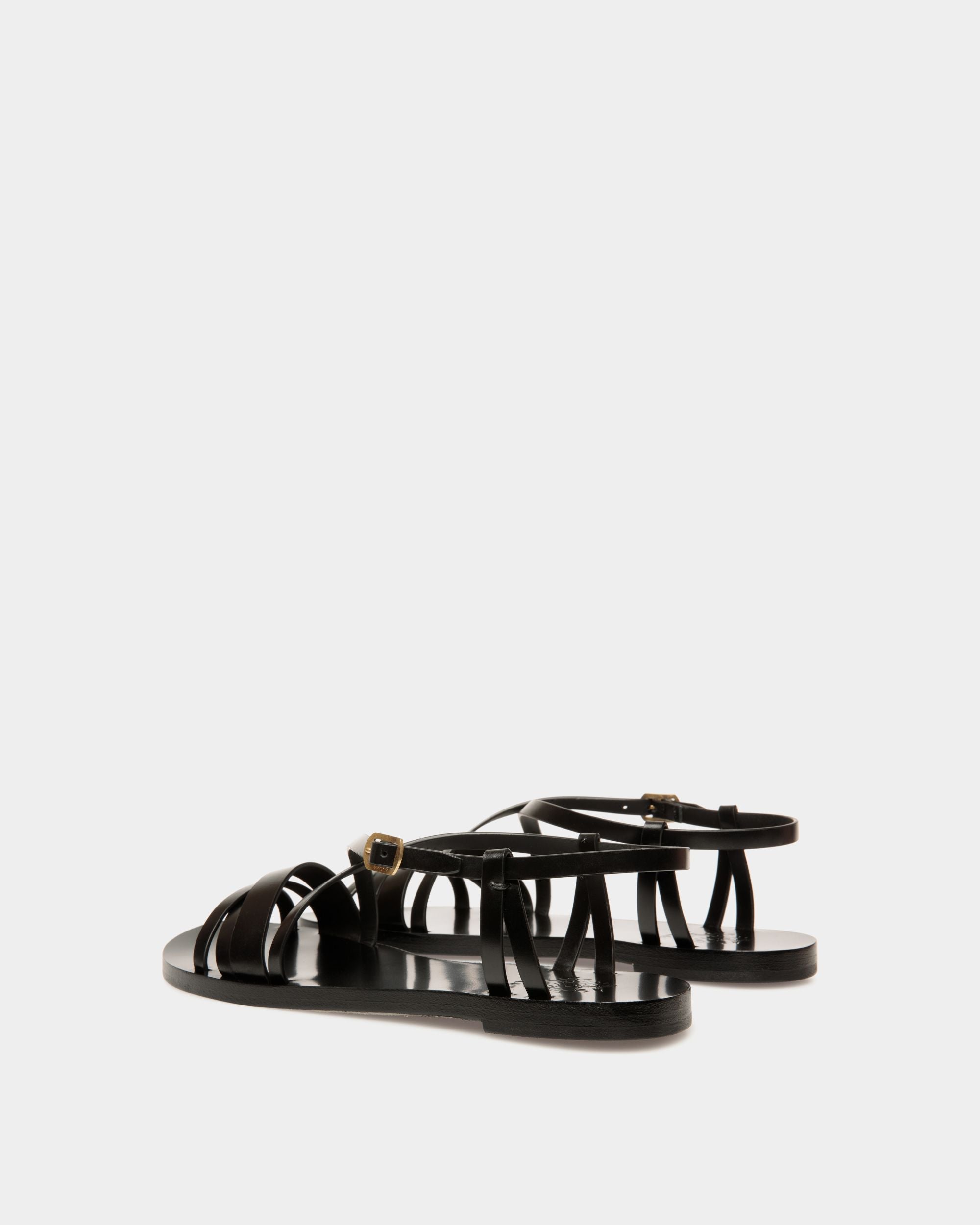 Flache Sandale Salis Aus Leder In Schwarz - Damen - Bally - 04