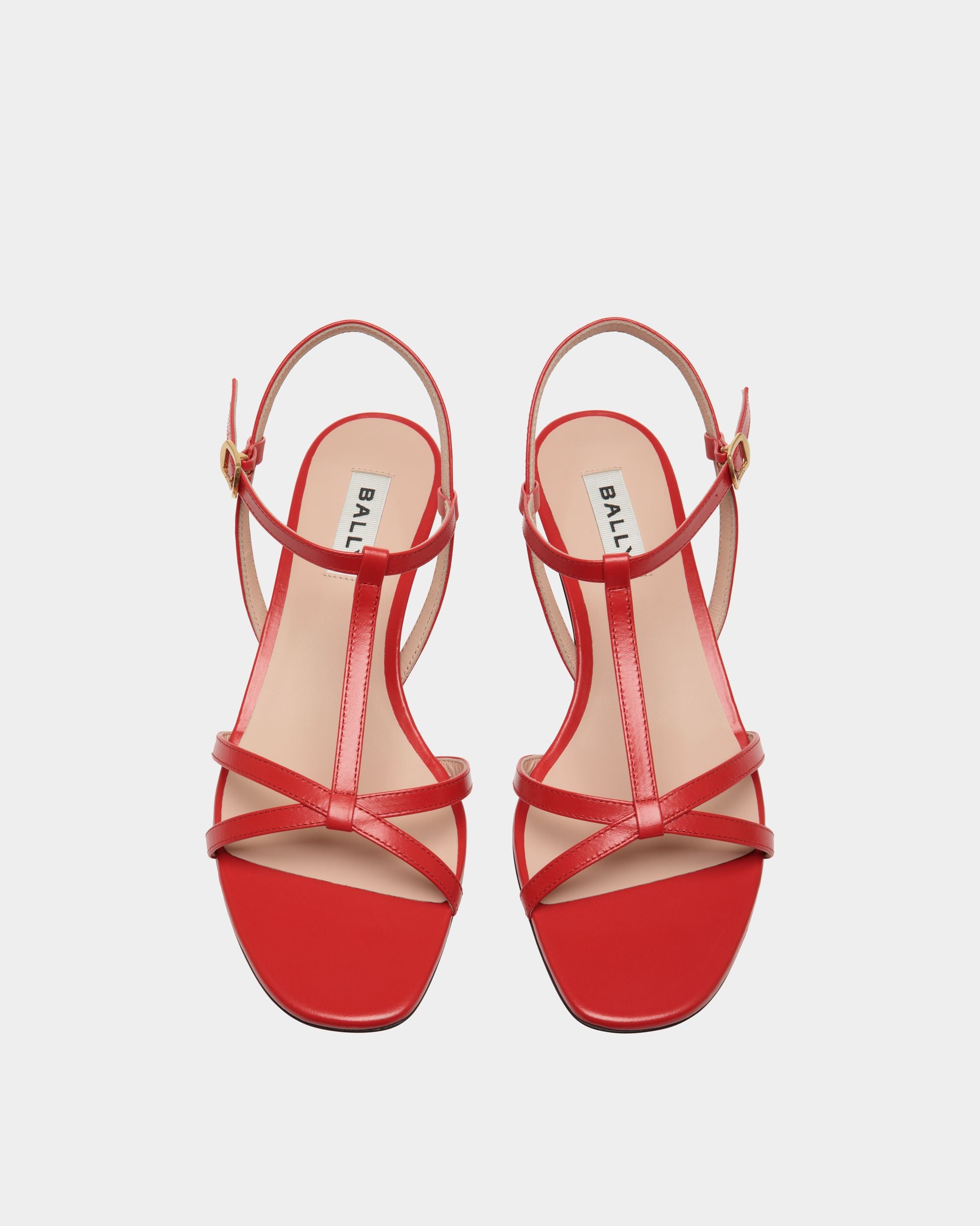 Sylt Sandal In Red Leather - Women's - Bally - 04