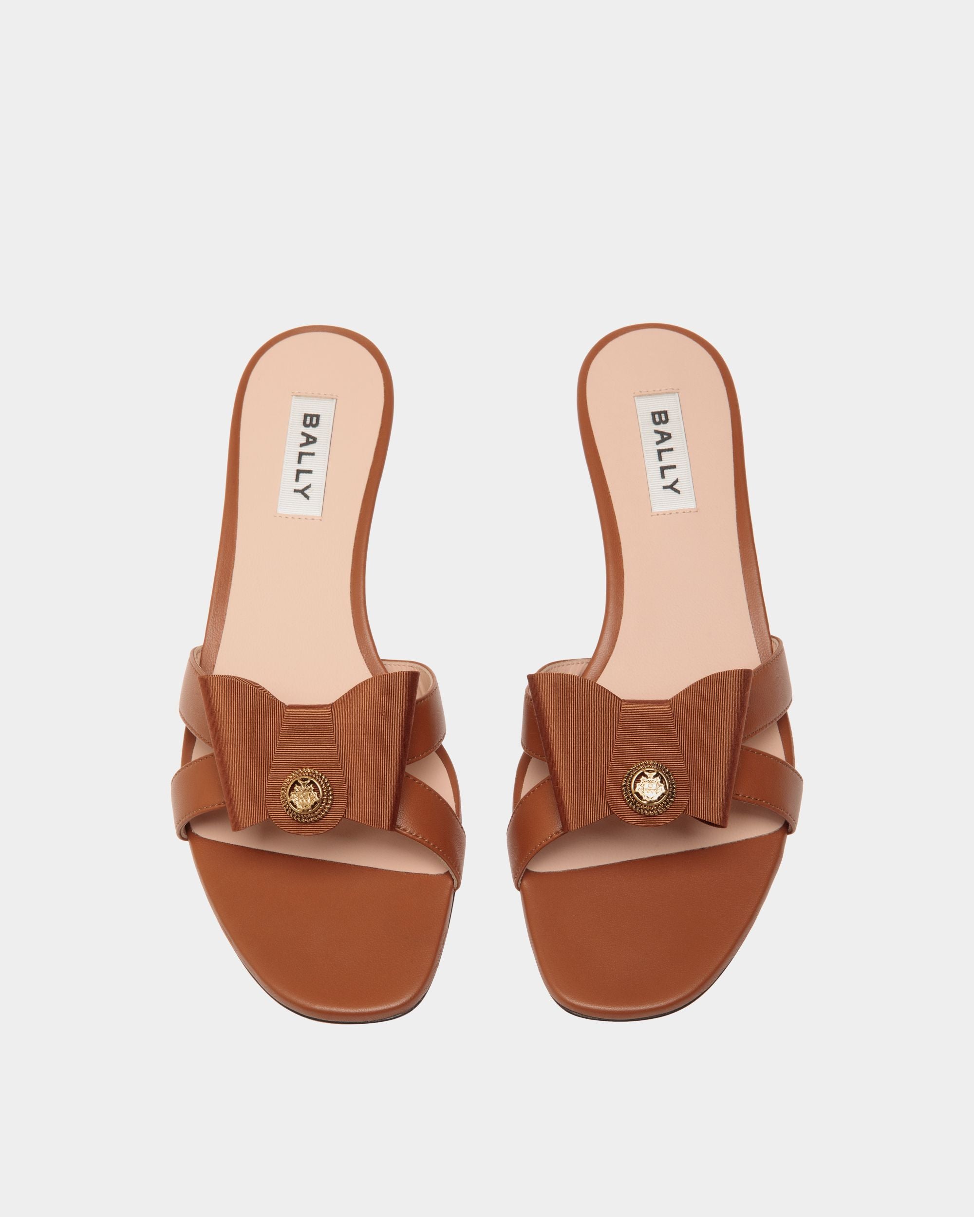B-Bow Sandale Aus Leder In Braun - Damen - Bally - 05