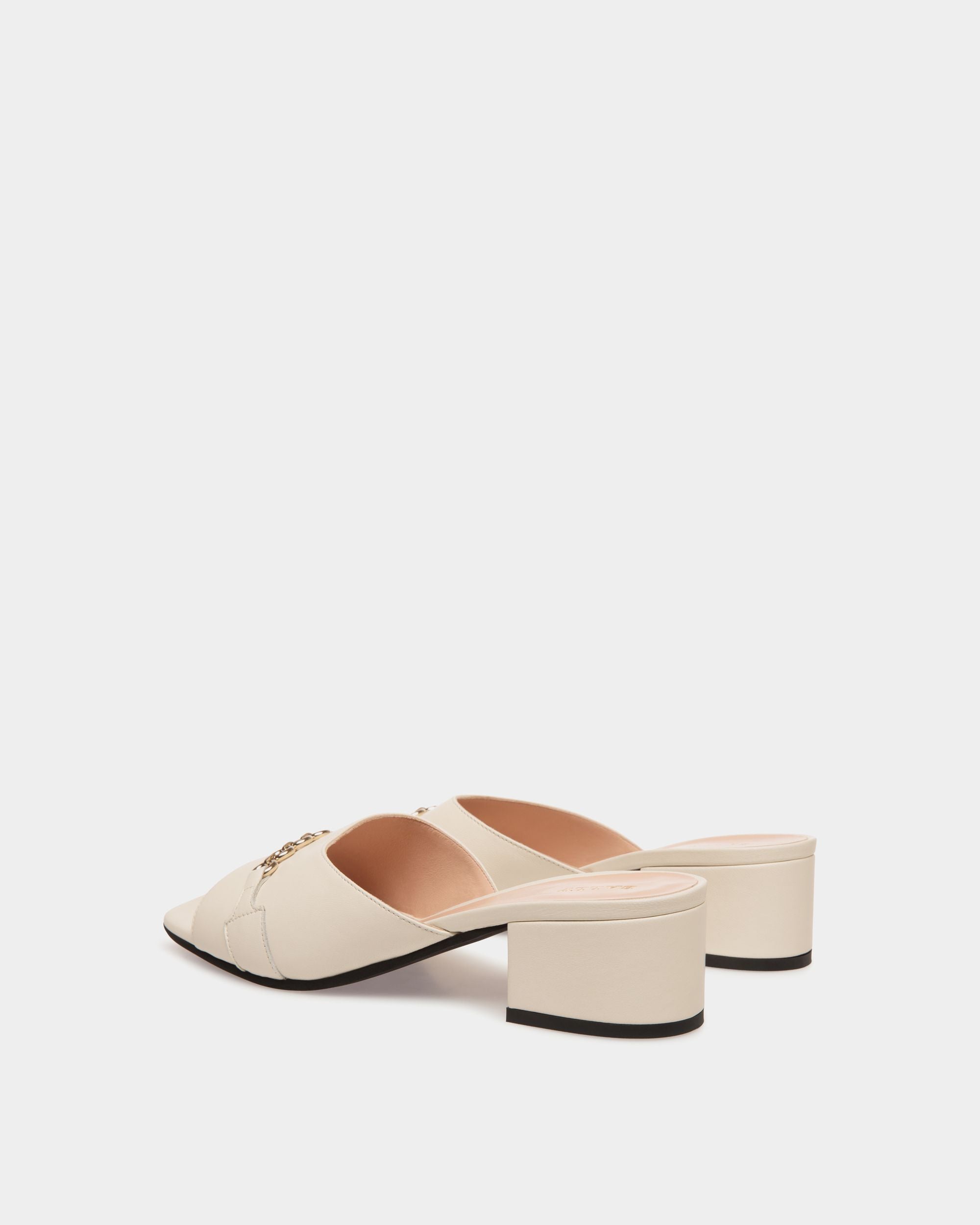 Sandals In White Leather - Women's - Bally - 03
