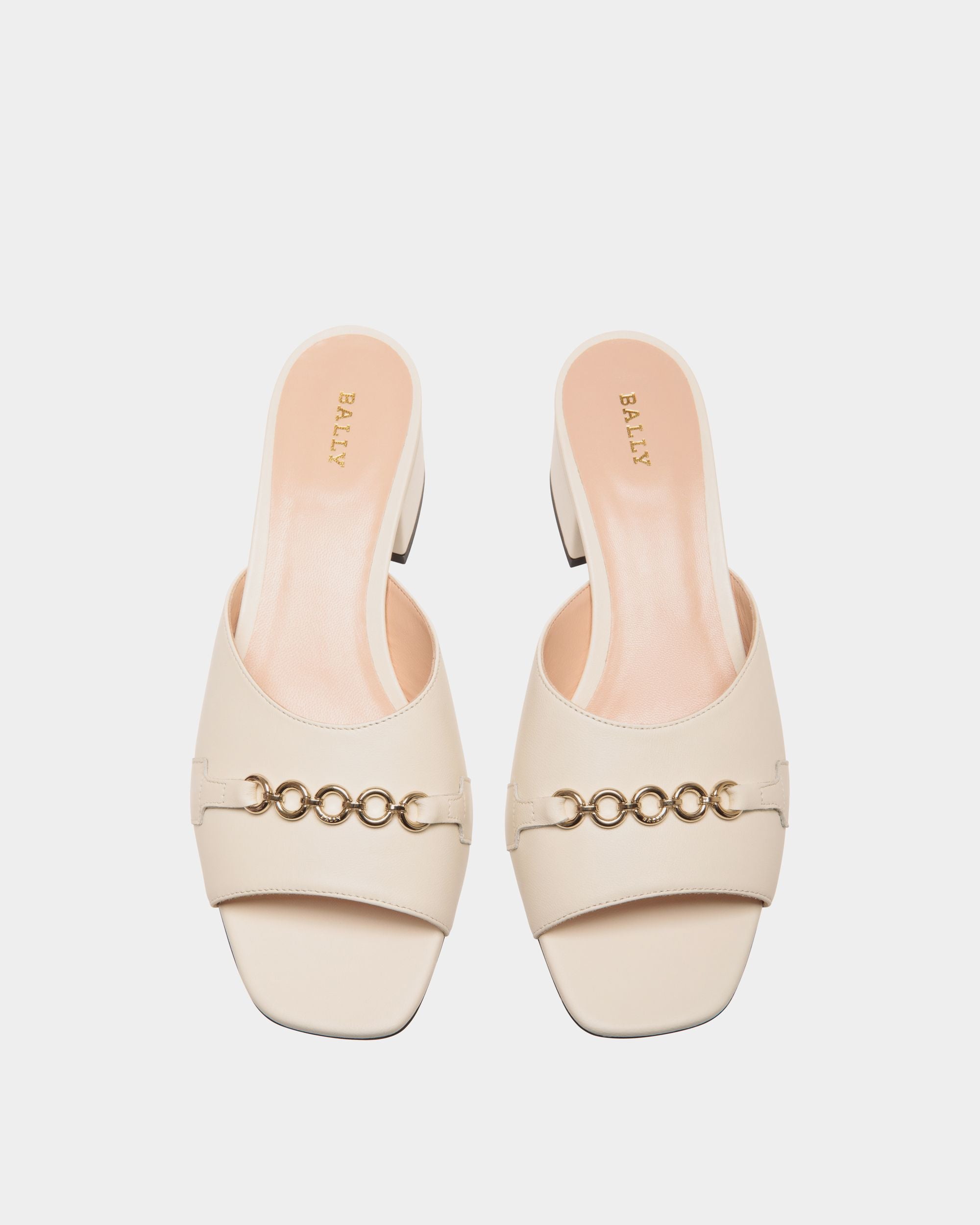 Sandals In White Leather - Women's - Bally - 04