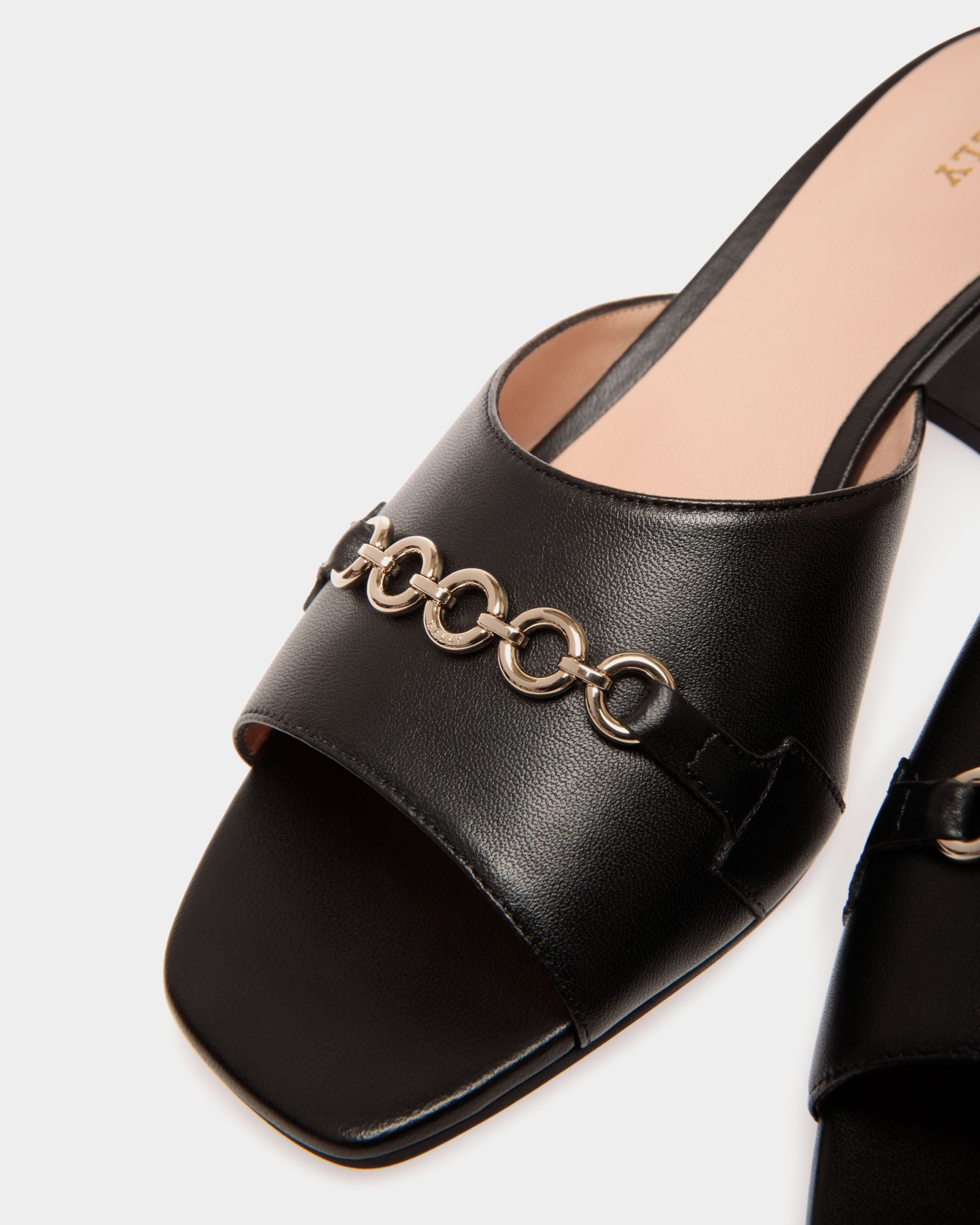 Sandals In Black Leather - Donna - Bally - 05