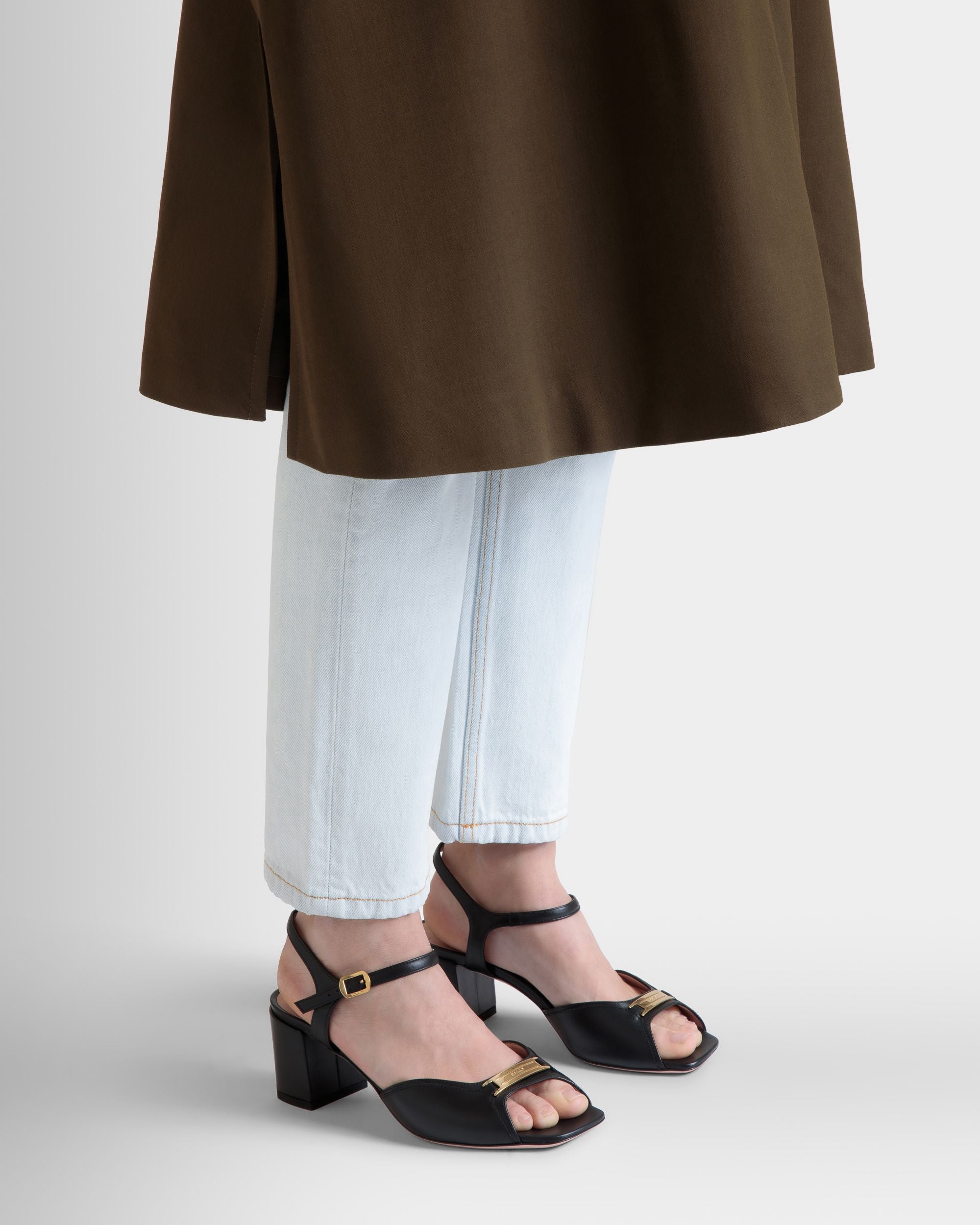 Deco Sandale Aus Schwarzem Leder - Damen - Bally - 02