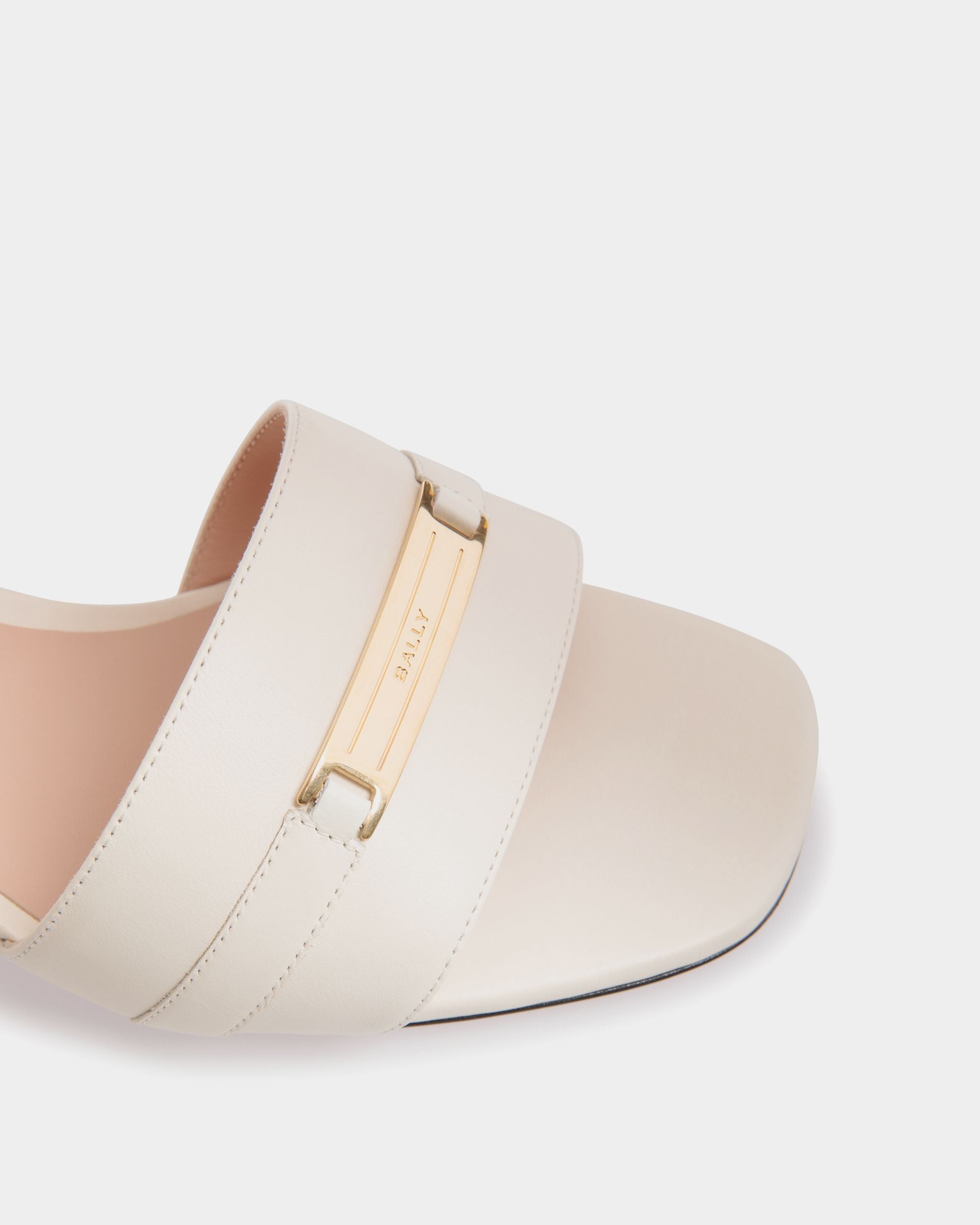 Sandalo Deco In Pelle Bianca - Donna - Bally - 05