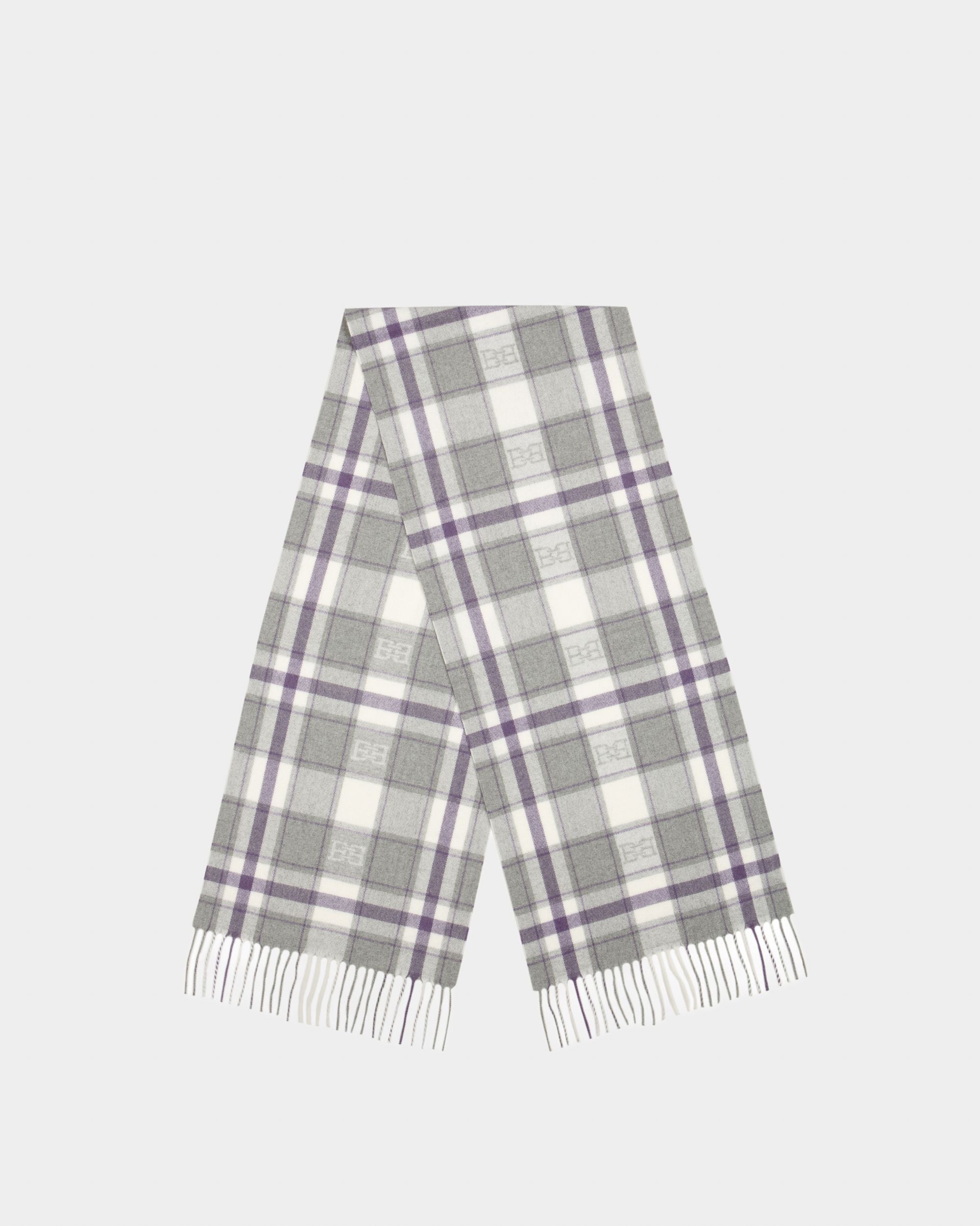 Schal Aus Fliederfarbenem Woll-Angora-Mischgewebe - Damen - Bally - 01