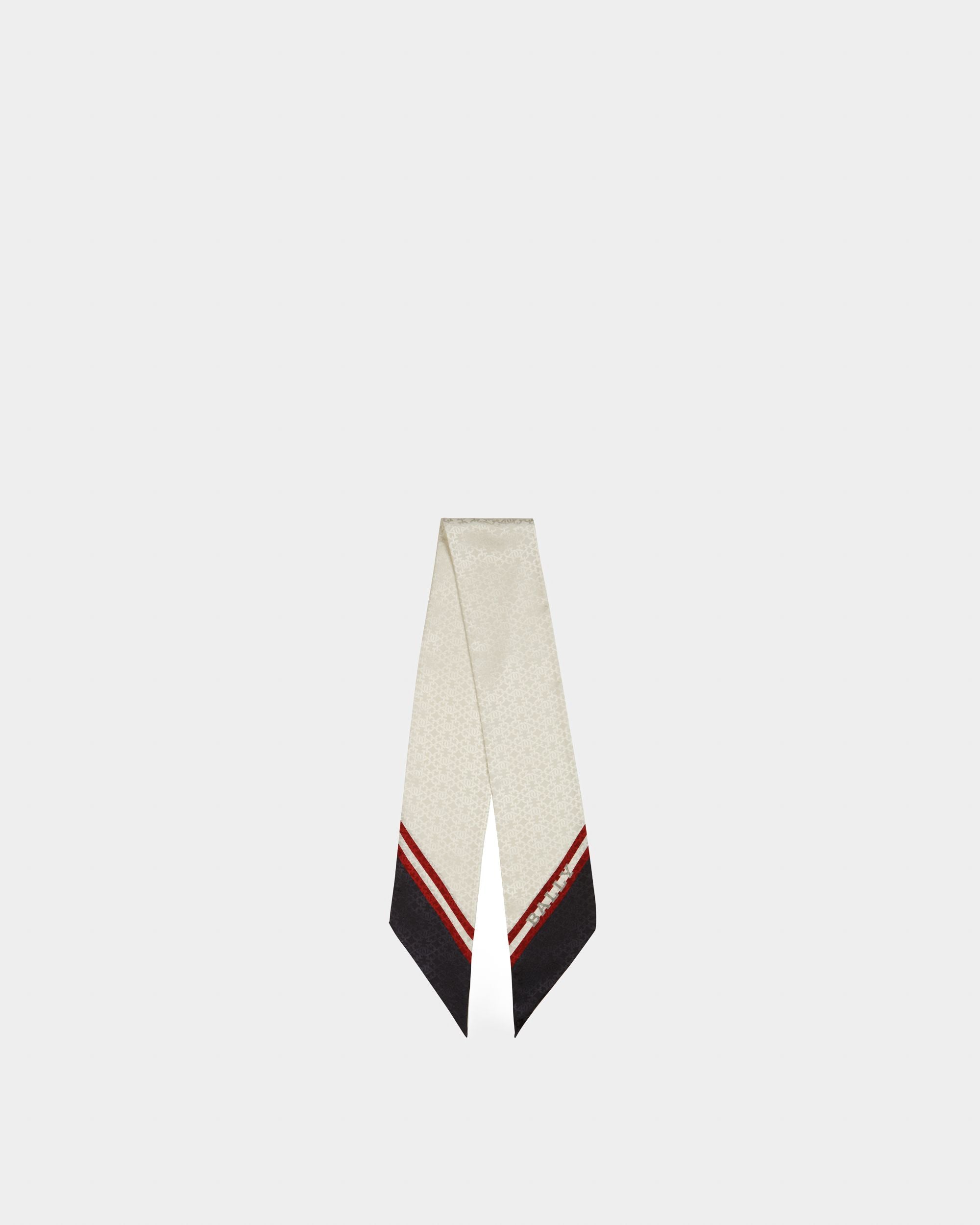 Bandeau Bally Stripe In Seta Marrone - Donna - Bally - 01