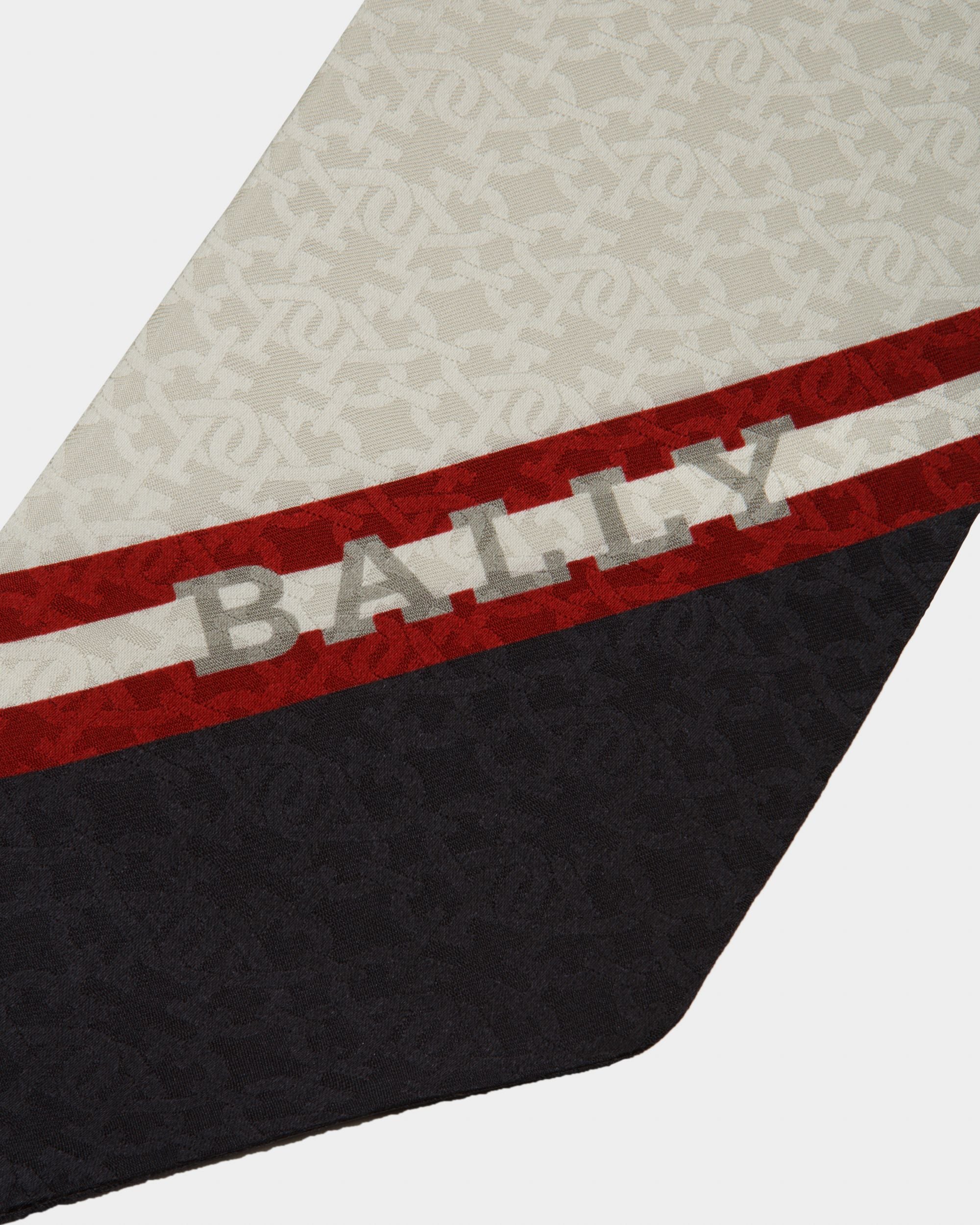 Bandeau Bally Stripe In Seta Marrone - Donna - Bally - 02