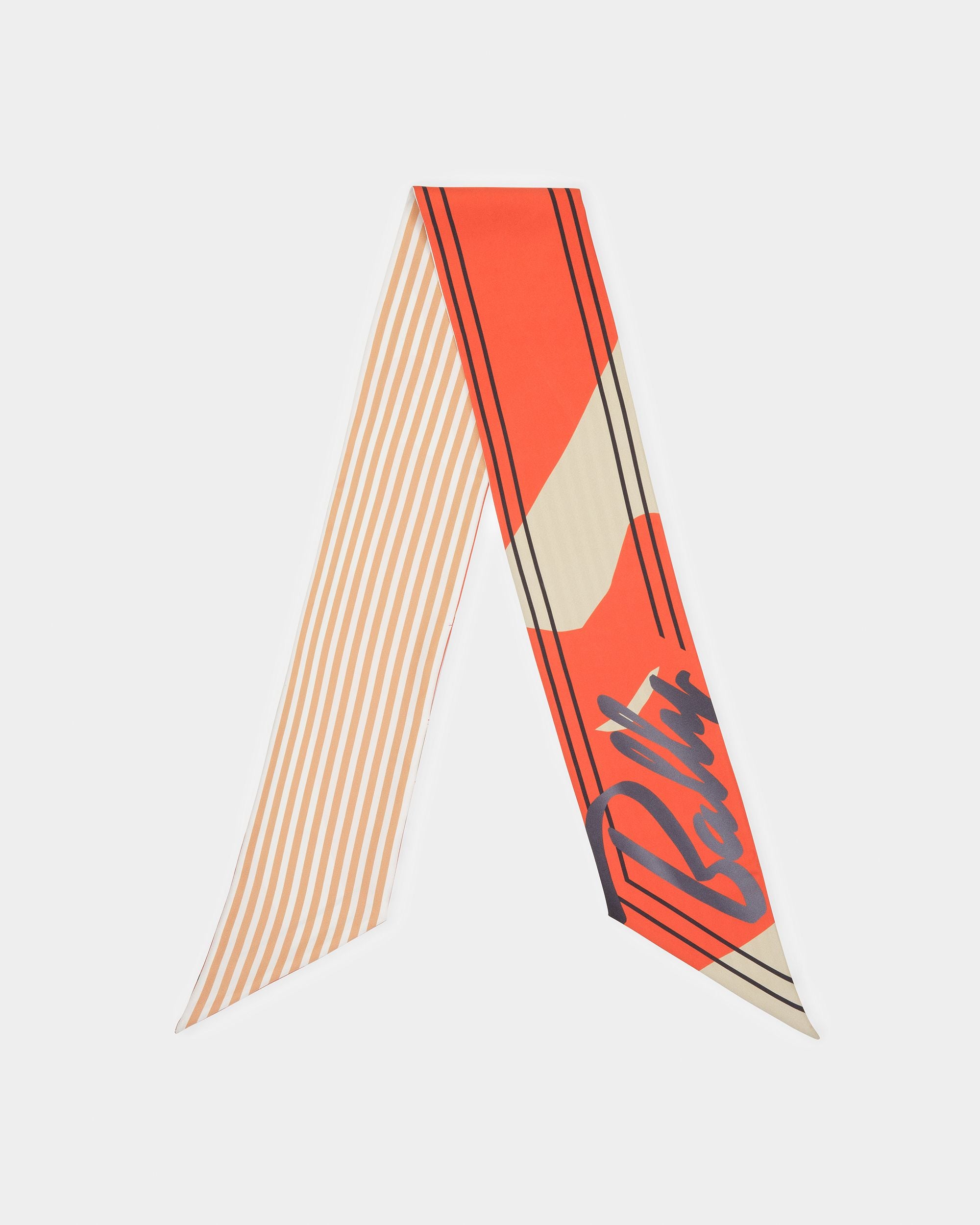 Foulard Bandeau Imprimé Orange - Femme - Bally - 01