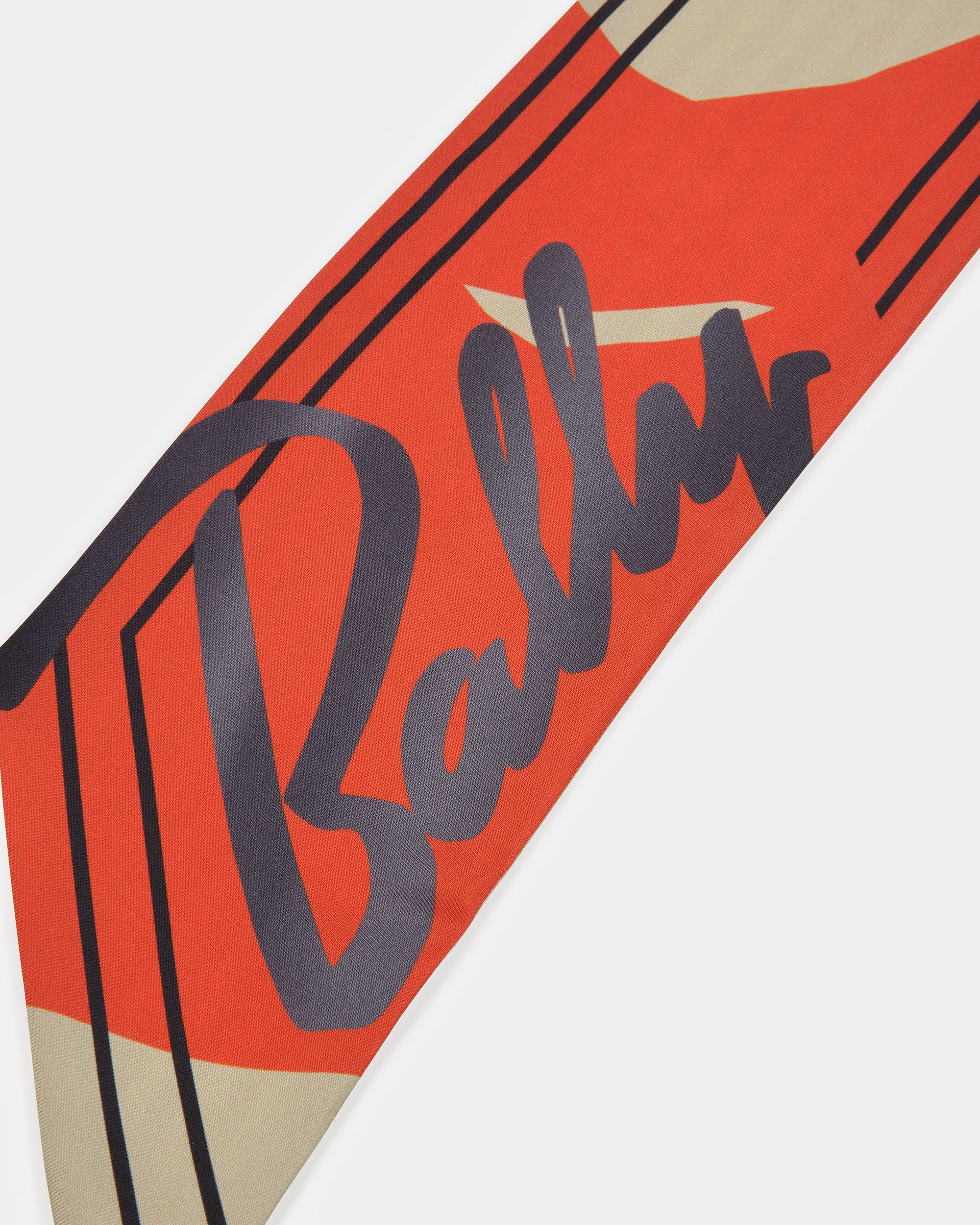 Foulard Bandeau Imprimé Orange - Femme - Bally - 03