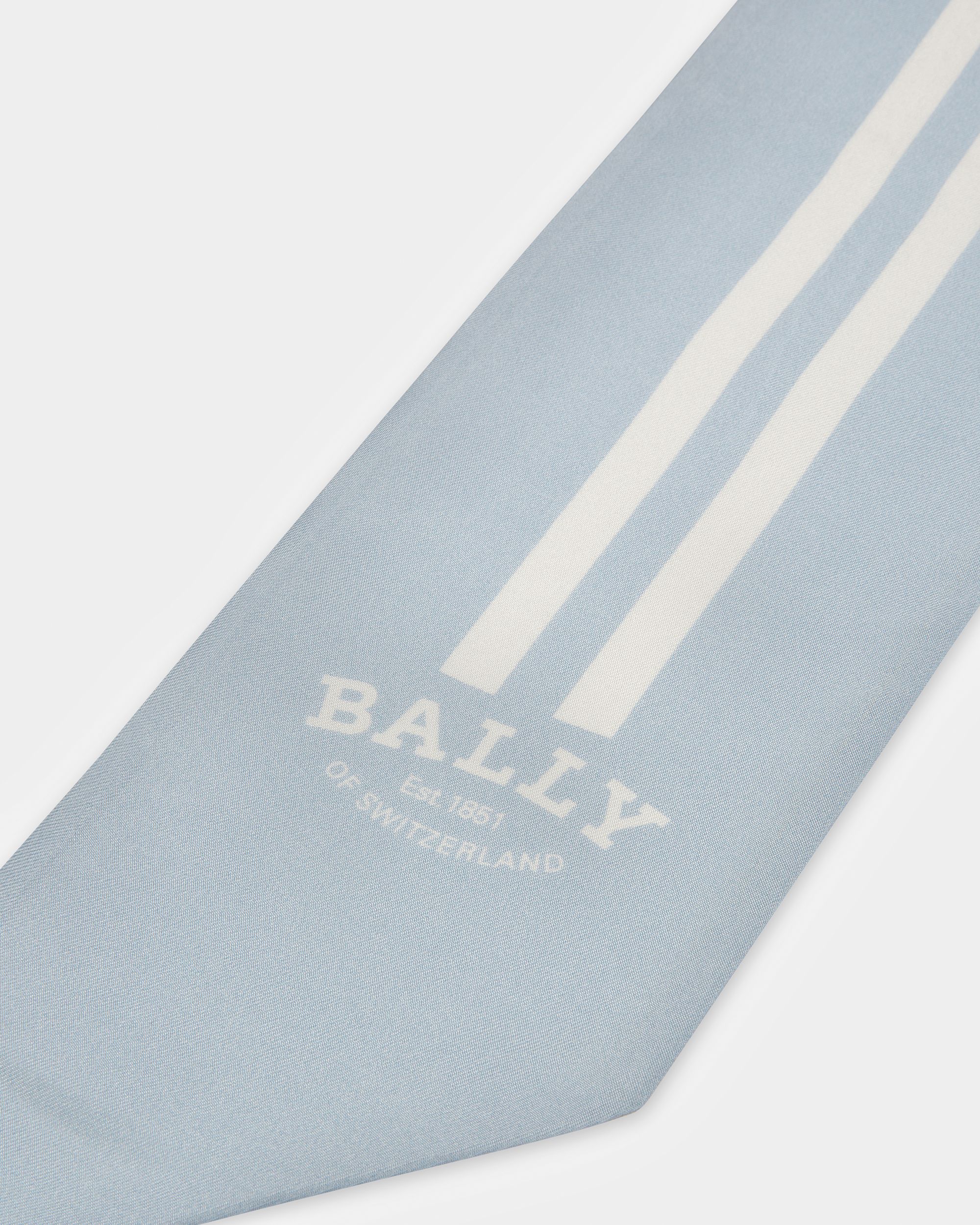 Bedruckter Bandeau Schal In Hellblau - Damen - Bally - 04