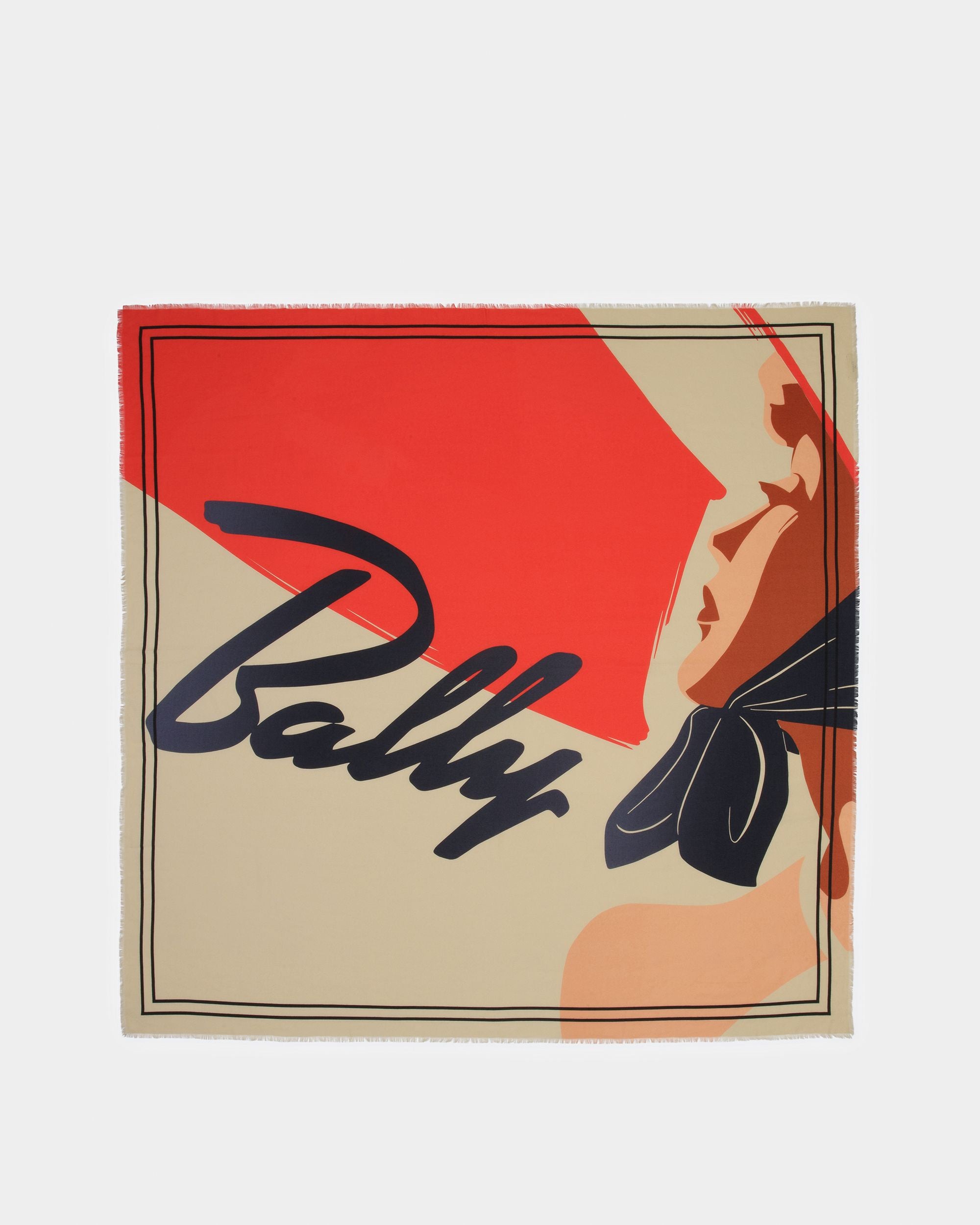 Foulard Imprimé Orange - Femme - Bally - 01