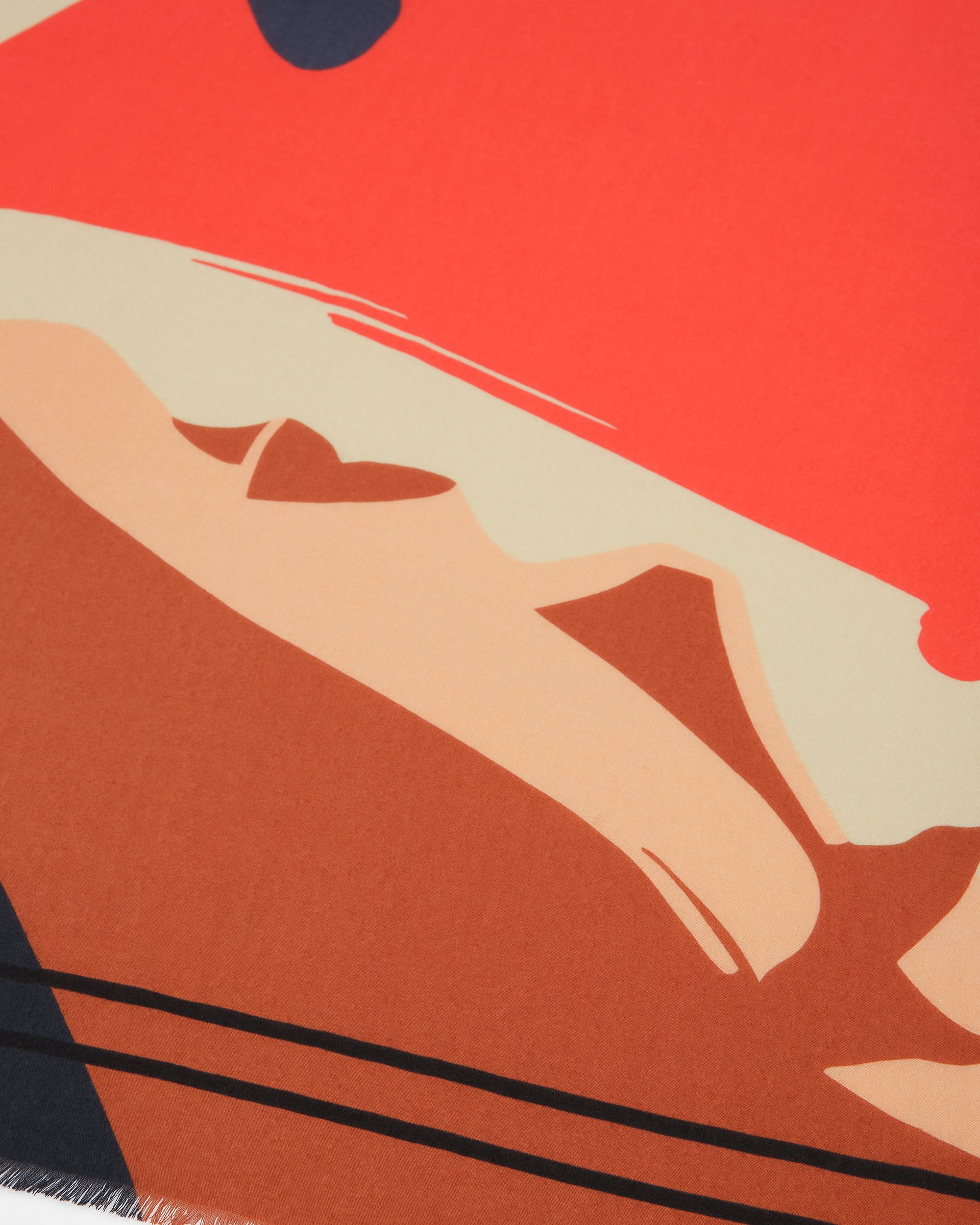Foulard Imprimé Orange - Femme - Bally - 02