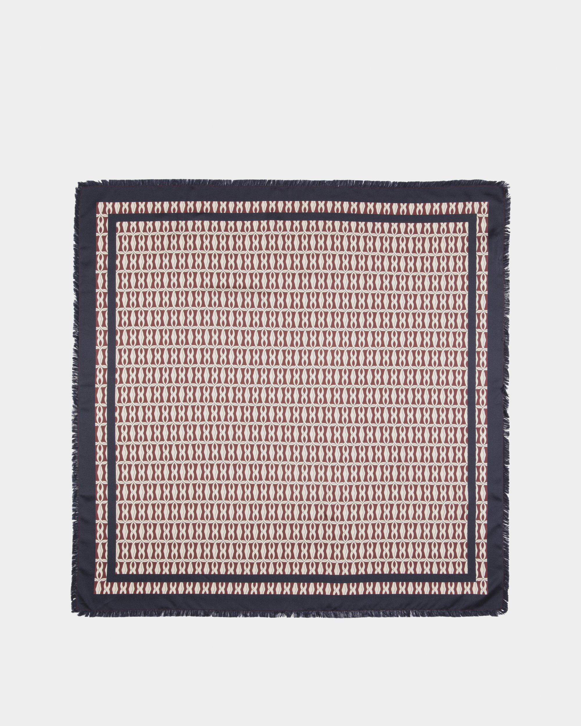 Foulard Aus Seide In Navy Blue Mit Emblem-Print - Damen - Bally - 01